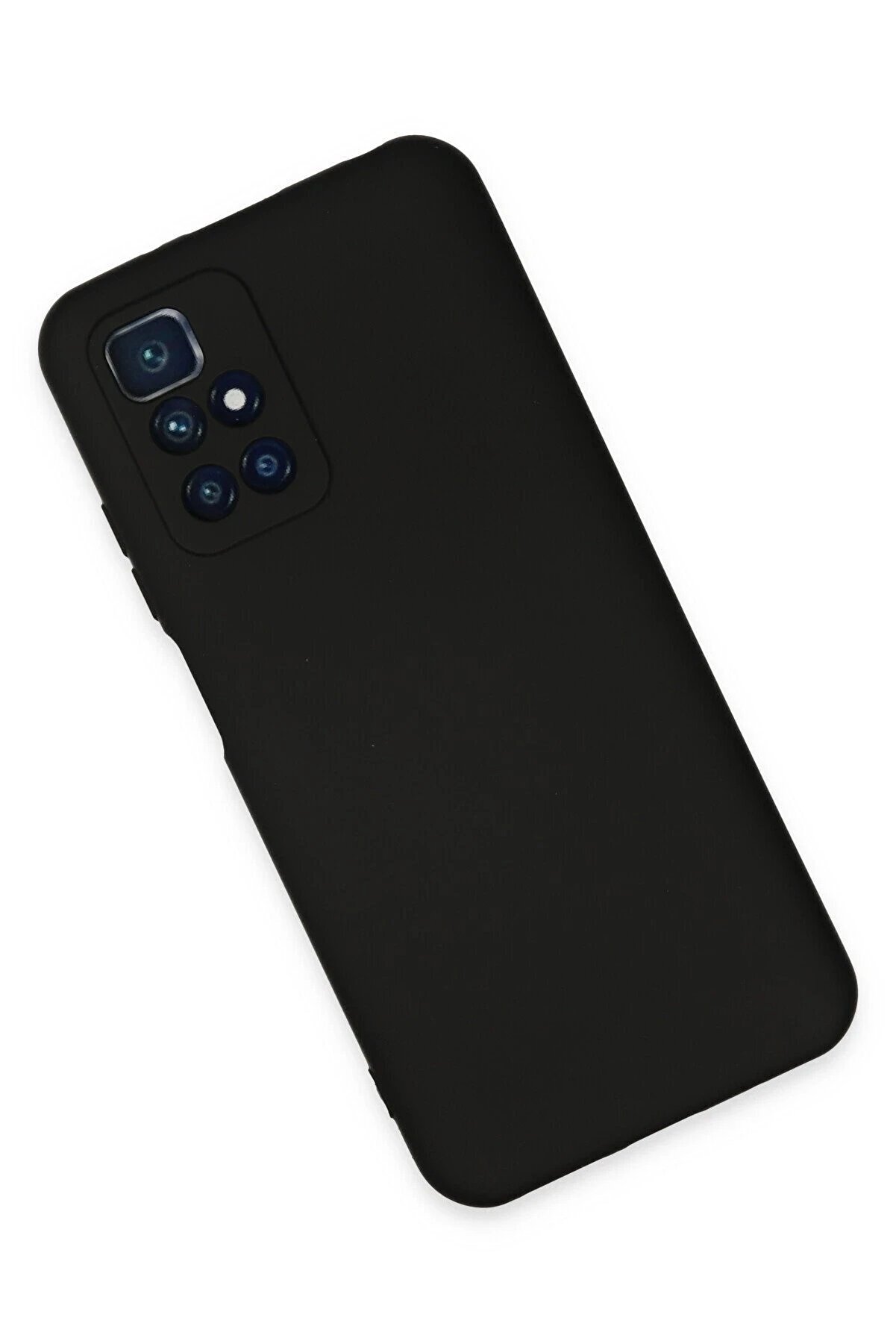 Xi̇aomi̇ Redmi̇ 10 2022 Kılıf Nano İ&ccedil;i̇ Kadi̇fe Si̇li̇kon - Si̇yah - Dropx1100-6225