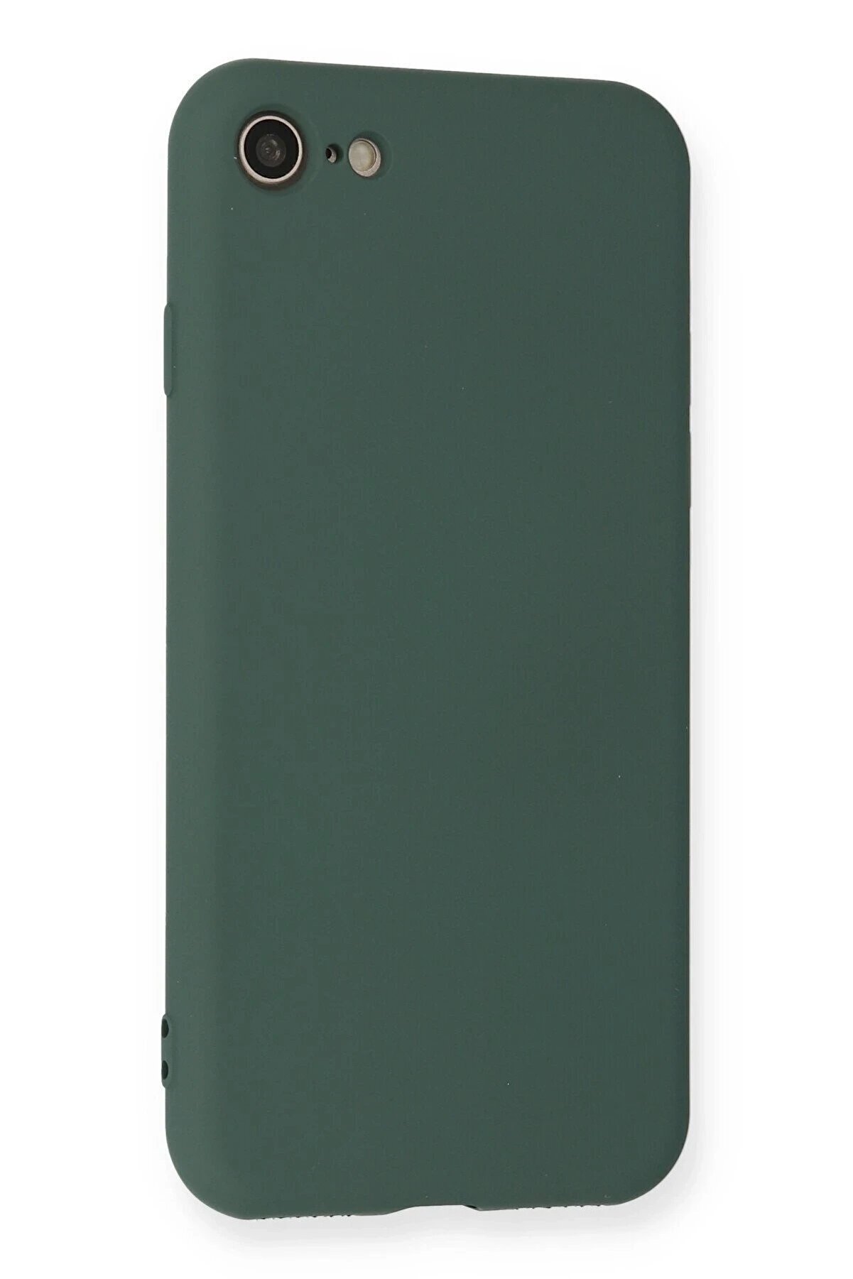 İphone 7 Kılıf Nano İ&ccedil;i̇ Kadi̇fe Si̇li̇kon - Koyu Yeşi̇l - Dropx3472-2669