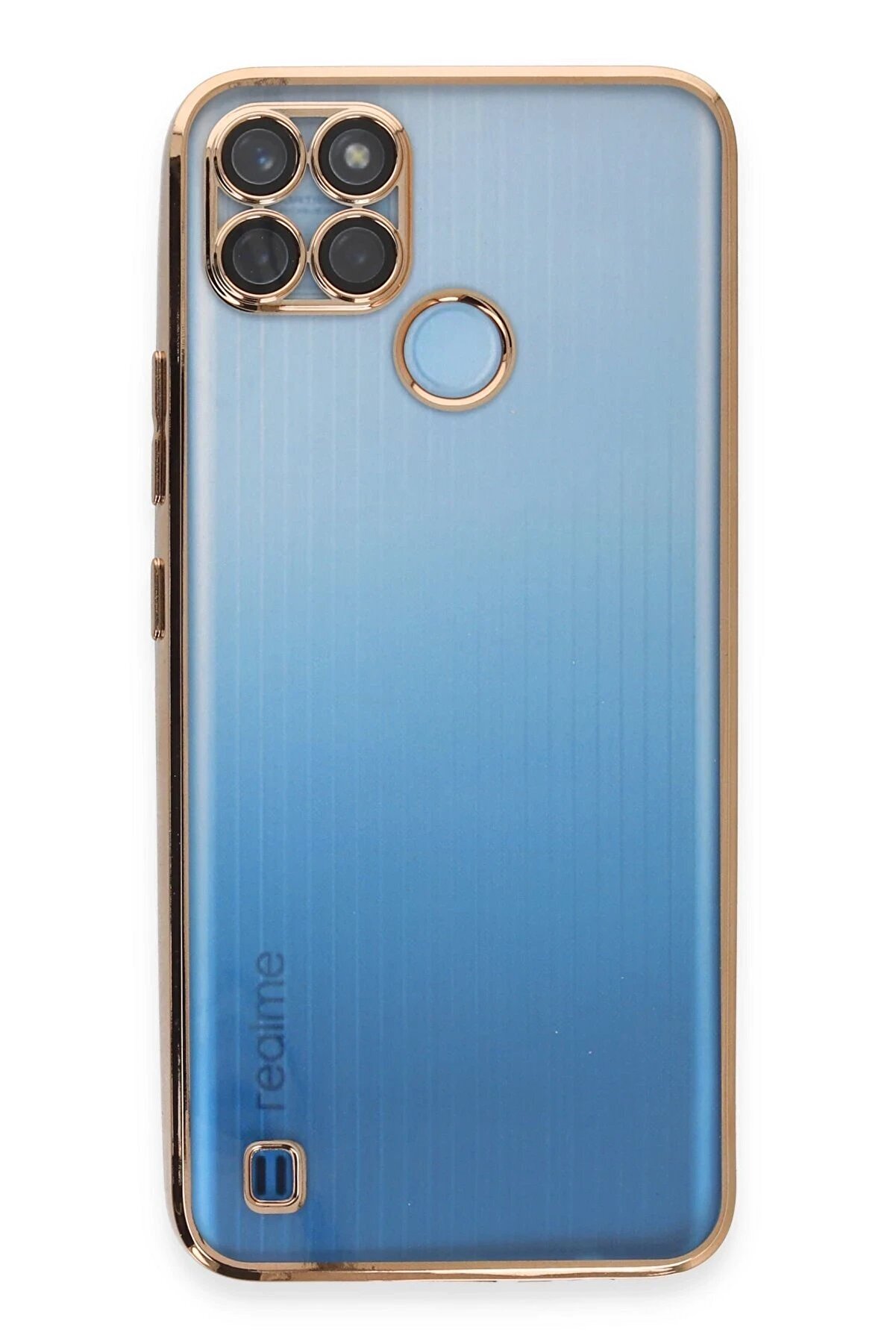 Realme C25Y Kılıf Lensli̇ Si̇li̇kon - Gold - Dropx8266-2866