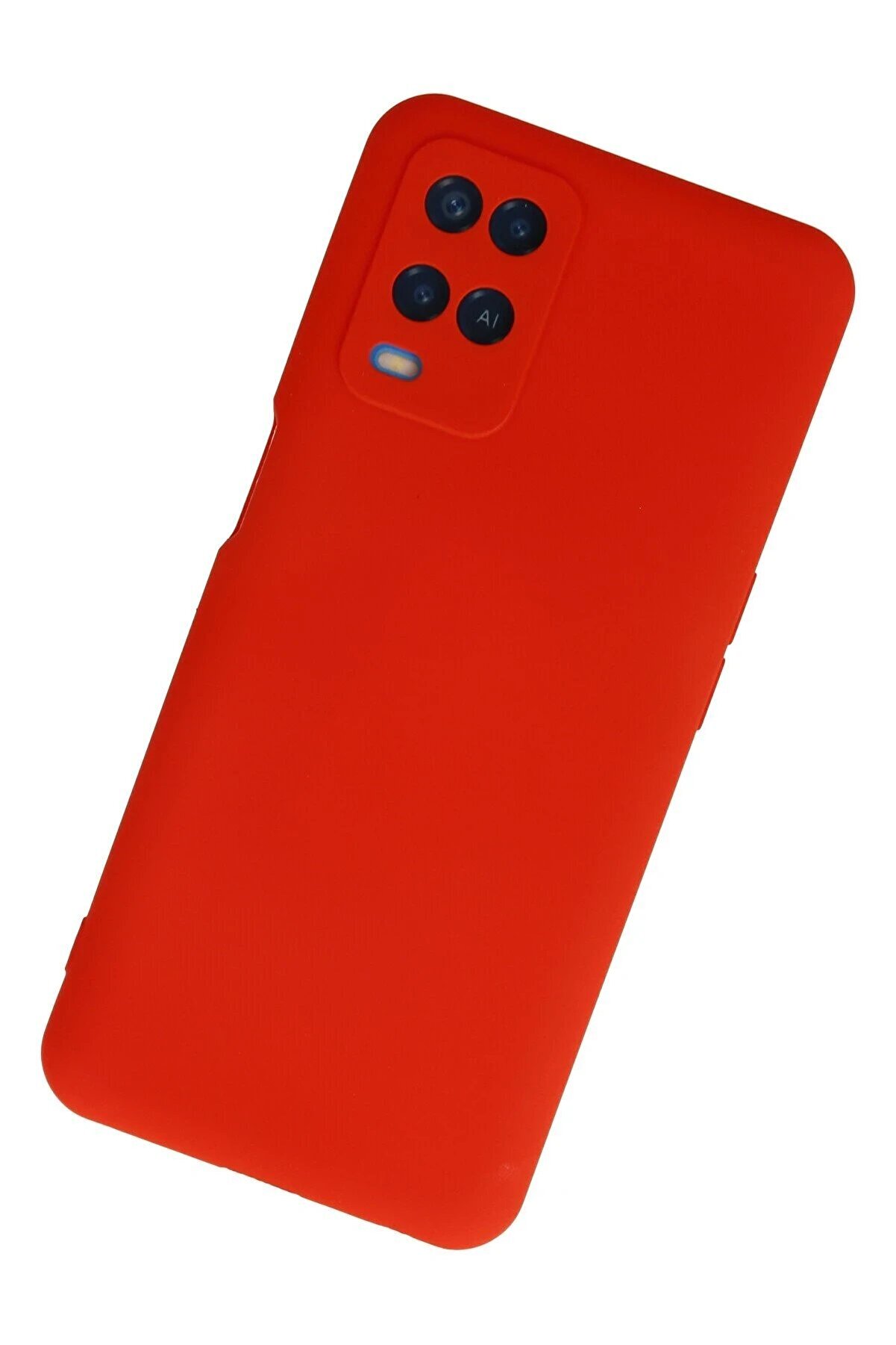Oppo A54 4G Kılıf Nano İçi̇ Kadi̇fe Si̇li̇kon - Kırmızı - Dropx8135-6651