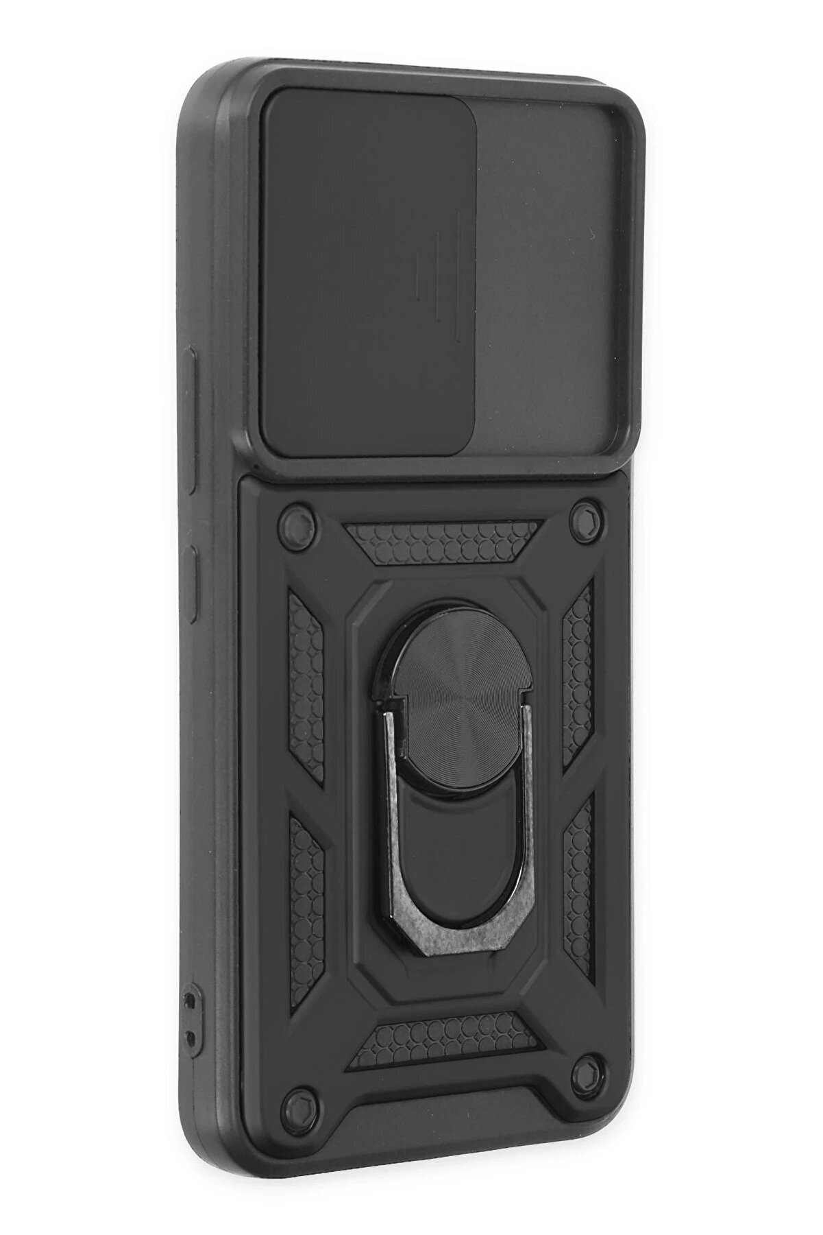 Samsung Galaxy S22 Kılıf Pars Lens Yüzüklü Si̇li̇kon - Si̇yah - Dropx3645-6602