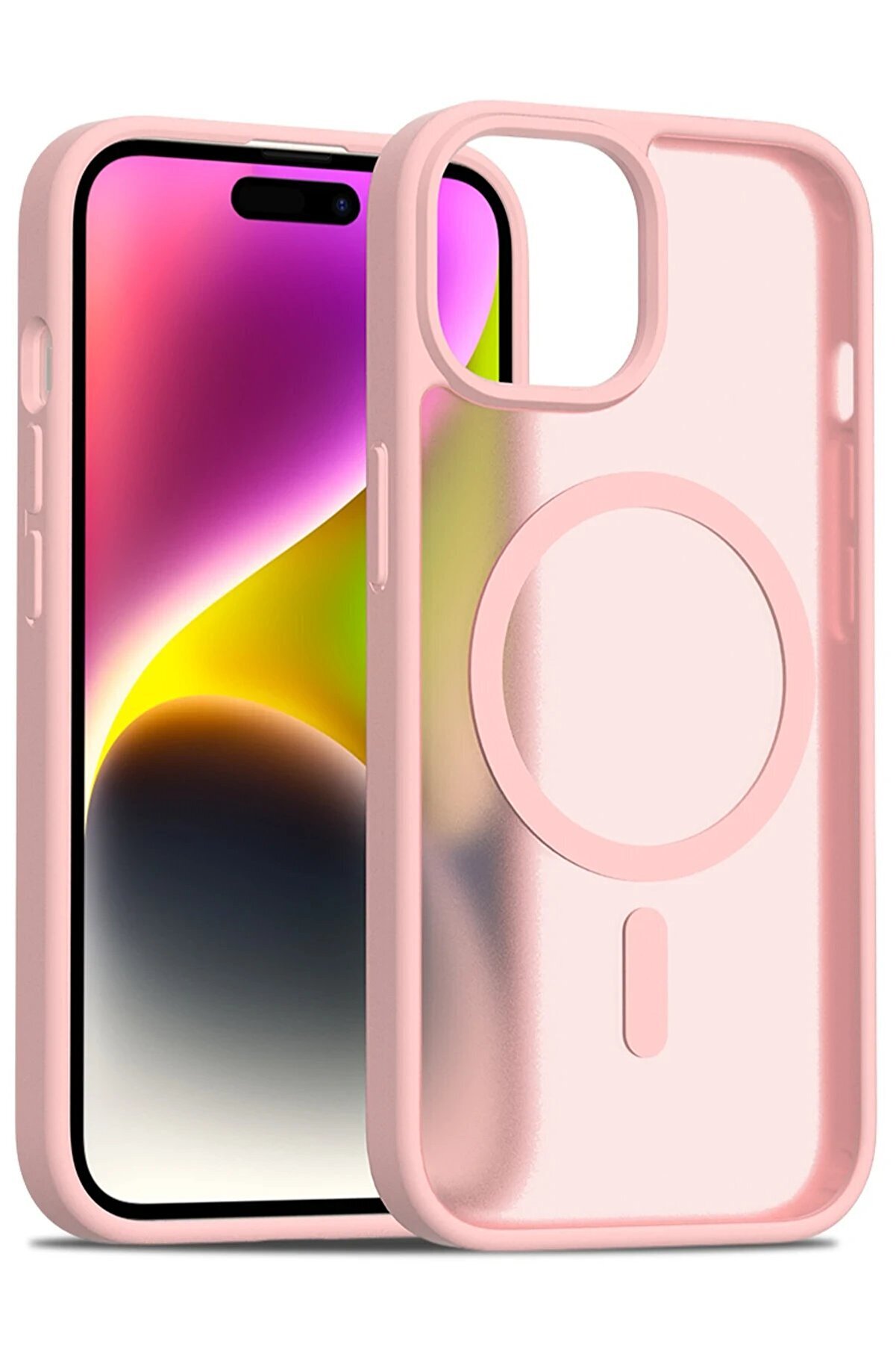 CepteToptan iPhone 15 Jota Magsafe Kapak - Pudra - DROPX2571-6530