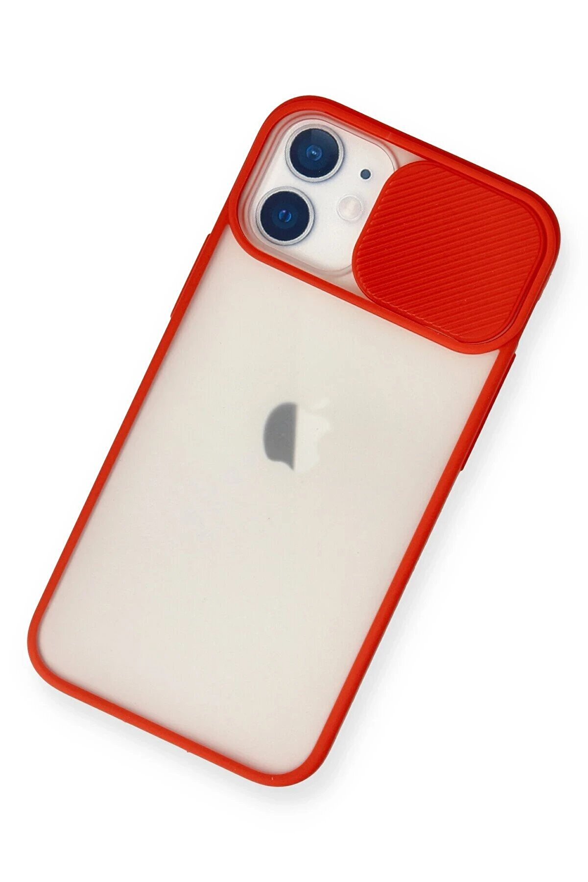 İphone 11 Kılıf Palm Buzlu Kamera Sürgülü Si̇li̇kon - Kırmızı - Dropx1824-6390