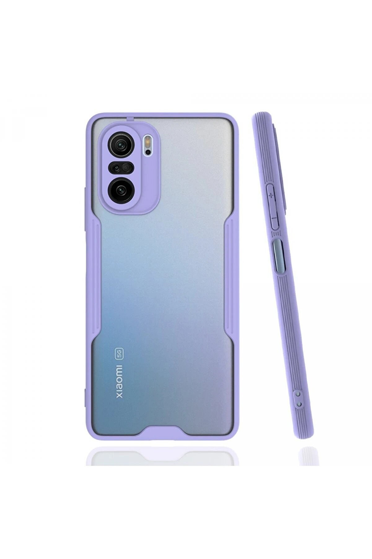 CepteToptan Xiaomi Poco F3 Kılıf Platin Silikon - Lila - DROPX4496-8767