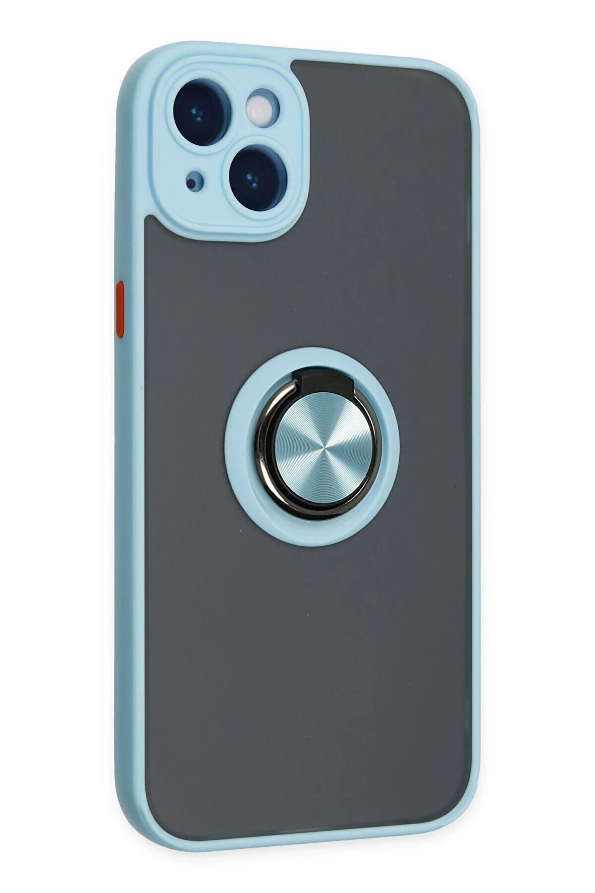 İphone 14 Kılıf Montreal Yüzüklü Si̇li̇kon Kapak - Buz Mavi̇ - Dropx8769-2939