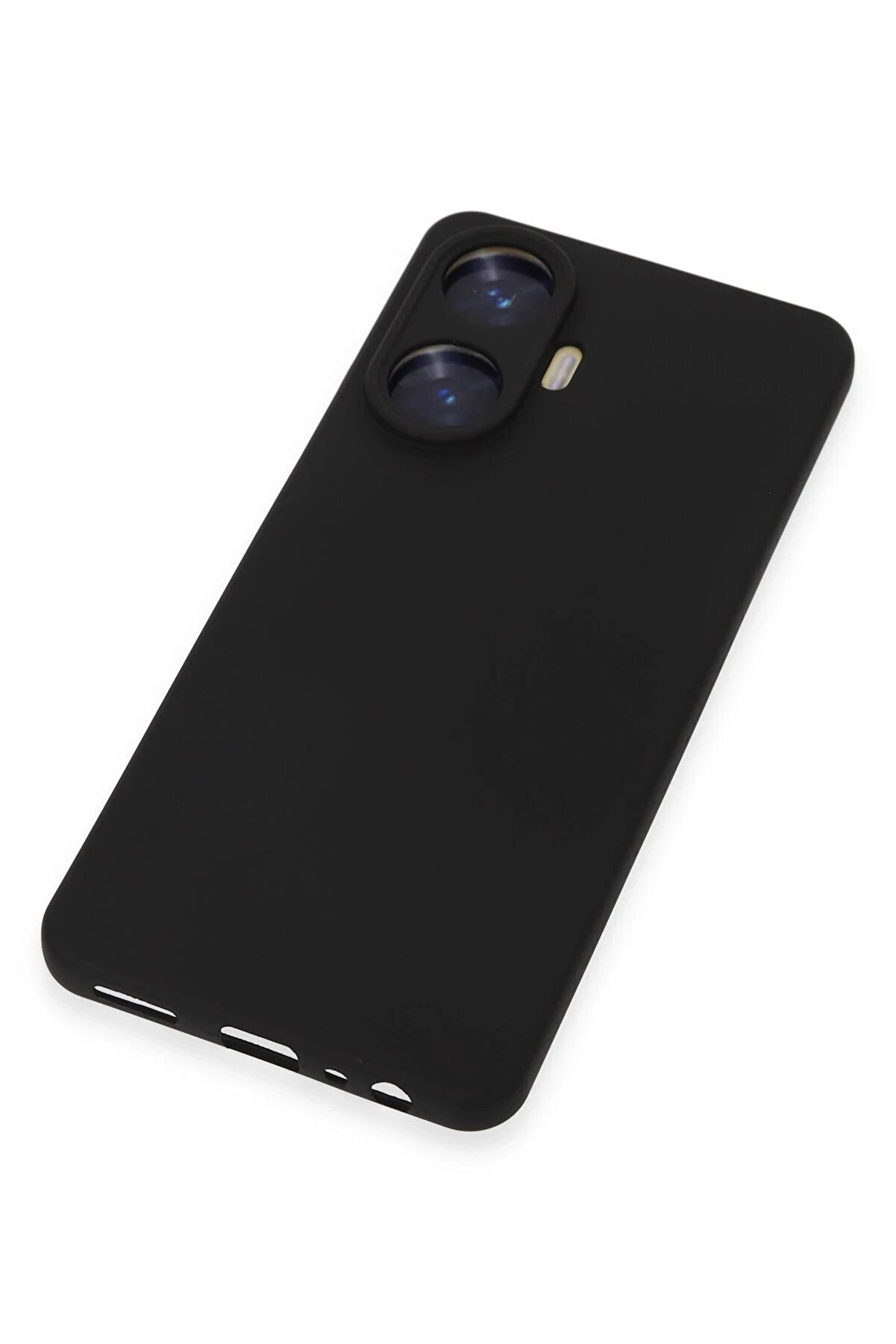 Realme C55 Kılıf Nano İçi̇ Kadi̇fe Si̇li̇kon - Si̇yah - Dropx7530-7608