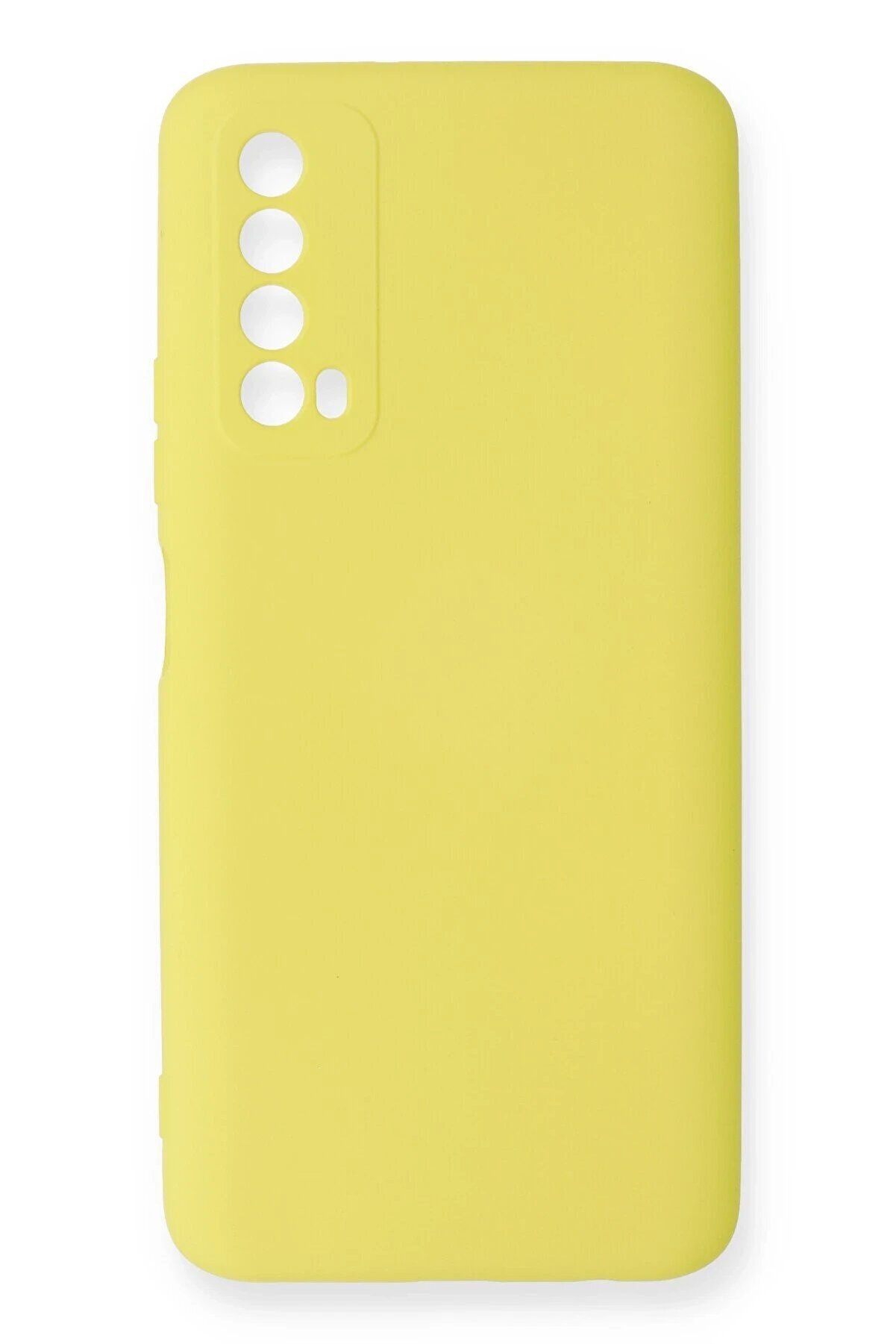 CepteToptan Huawei P Smart 2021 Kılıf Nano içi Kadife Silikon - Sarı - DROPX6822-6131