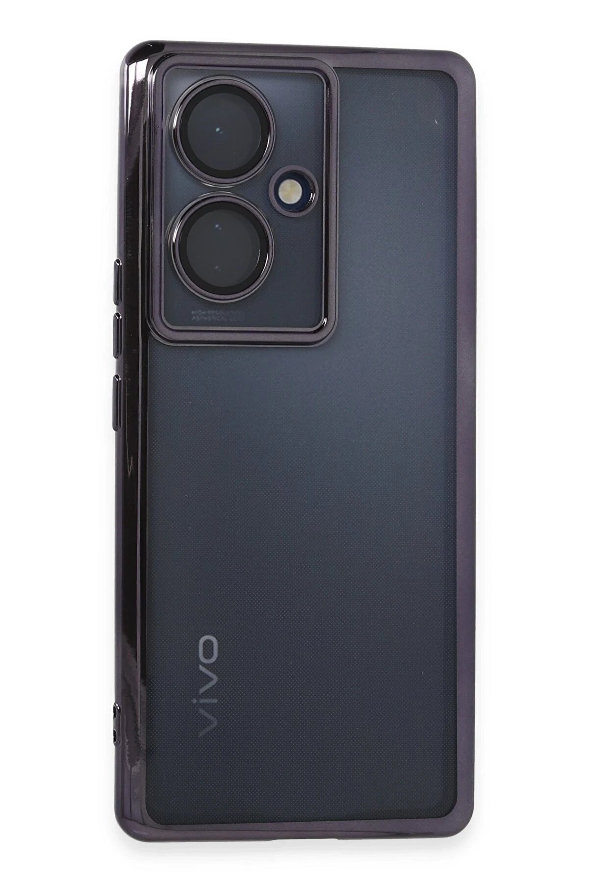 CepteToptan Vivo V29 Lite Kılıf Lensli Silikon - Mor - DROPX7906-8546