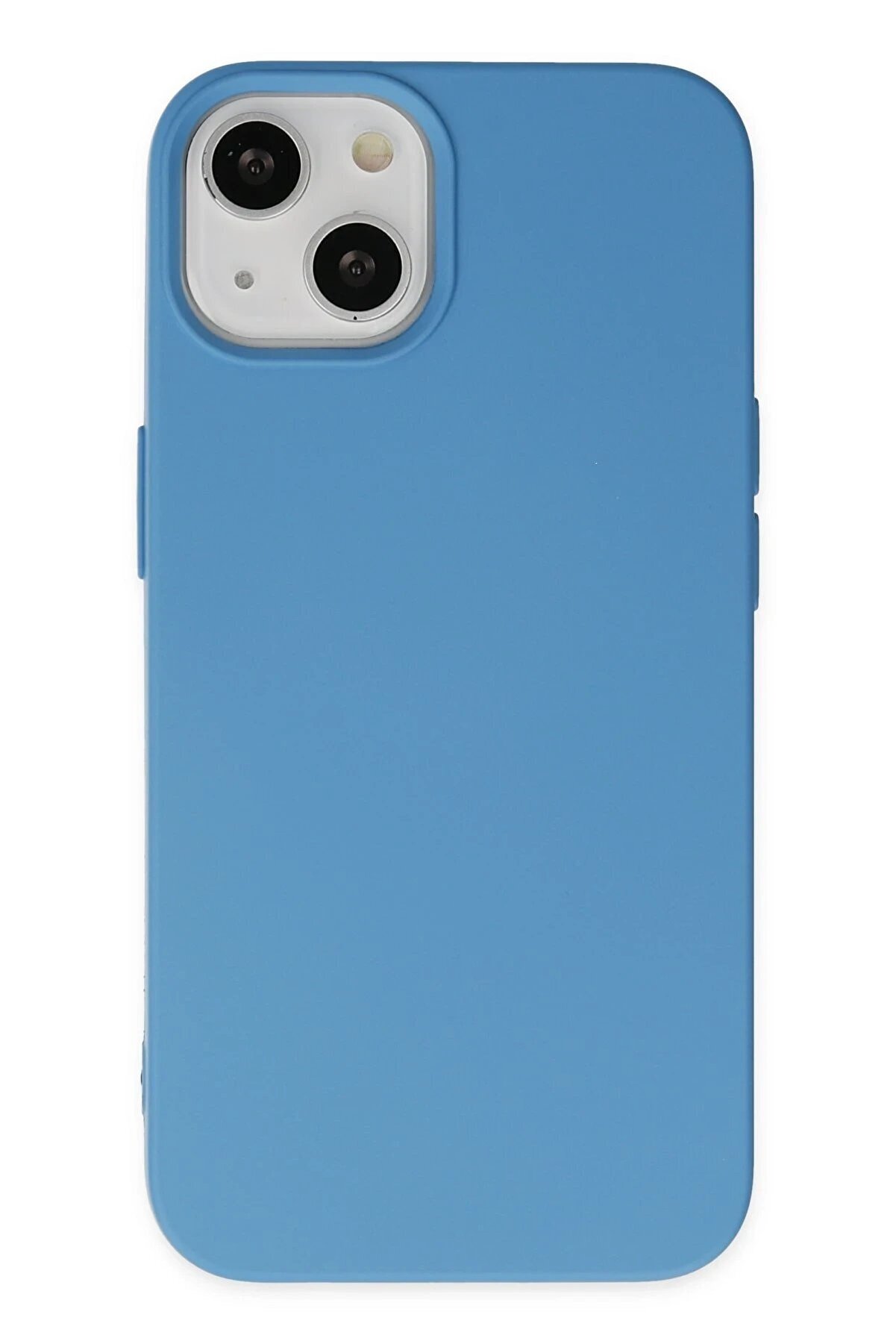 CepteToptan iPhone 14 Plus Kılıf Nano i&ccedil;i Kadife Silikon - Mavi - DROPX3546-3324