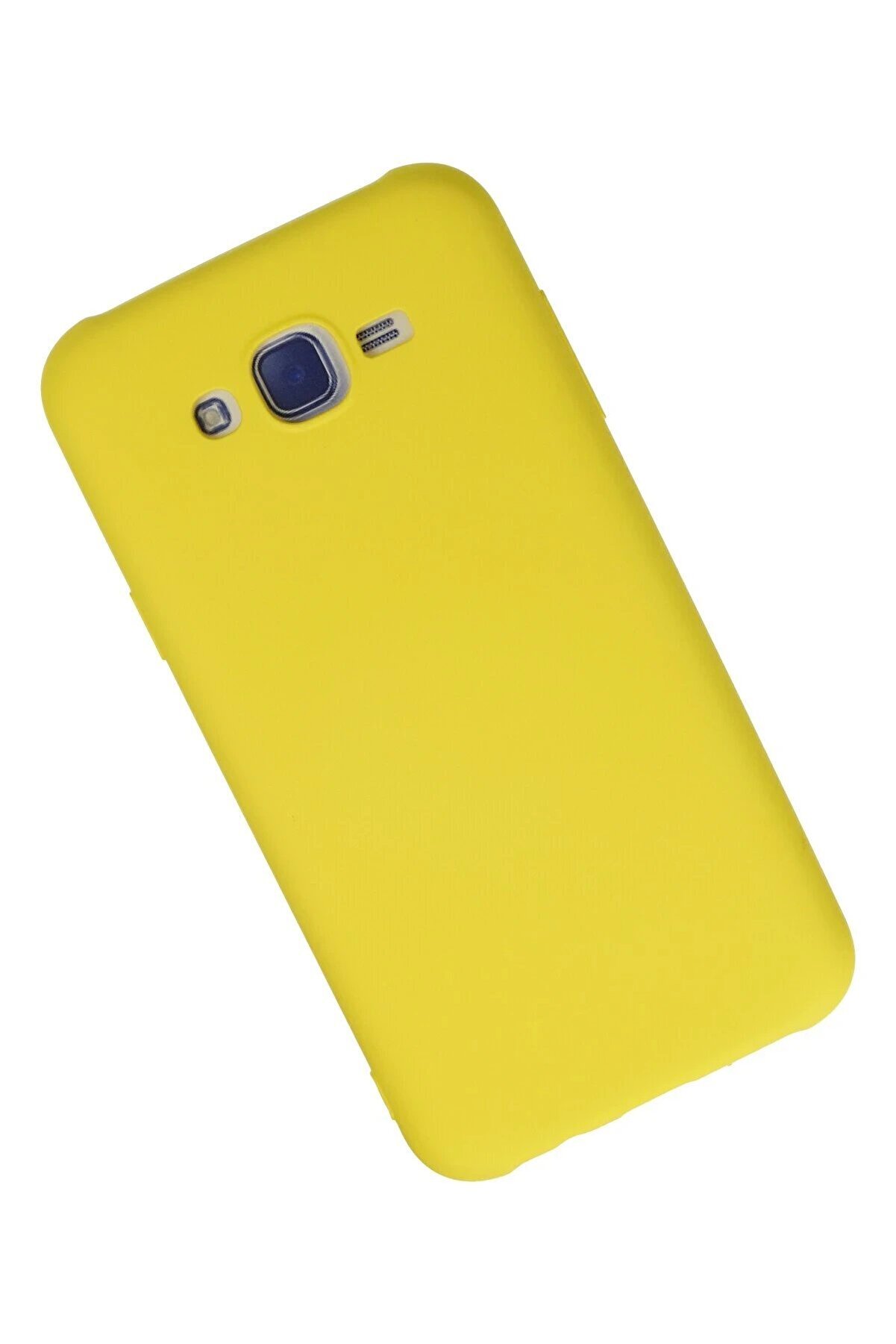 Samsung Galaxy J7 Kılıf Nano İ&ccedil;i̇ Kadi̇fe Si̇li̇kon - Sarı - Dropx6932-1676