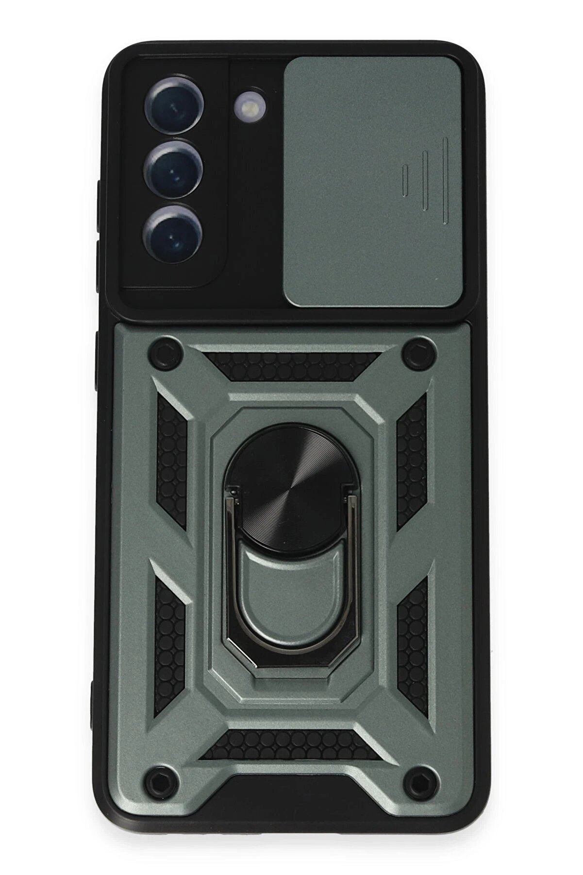 CepteToptan Samsung Galaxy S21 FE Kılıf Pars Lens Y&uuml;z&uuml;kl&uuml; Silikon - Yeşil - DROPX5302-3695