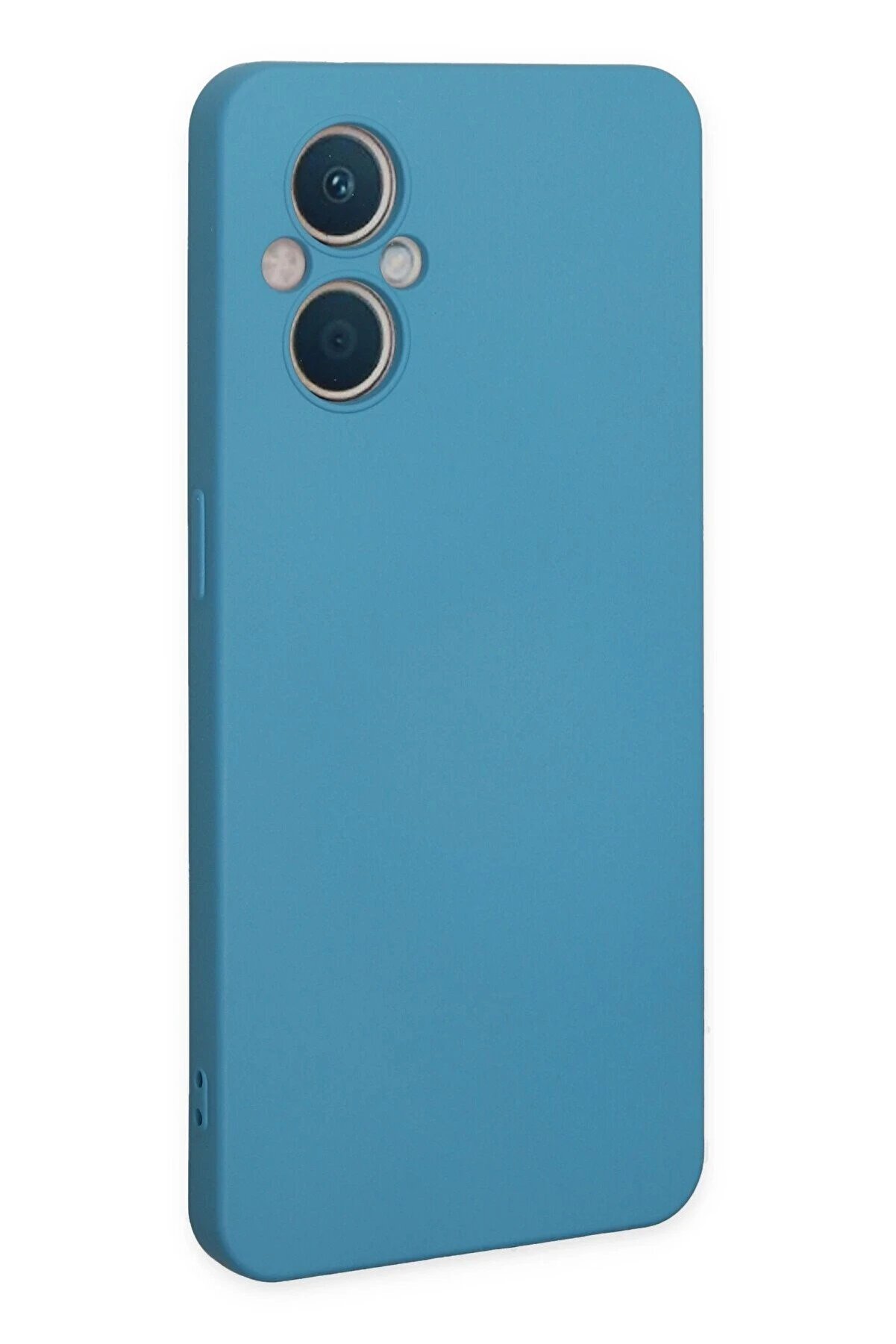 Oppo Reno 7 Li̇te Kılıf Nano İ&ccedil;i̇ Kadi̇fe Si̇li̇kon - Mavi̇ - Dropx3894-4405