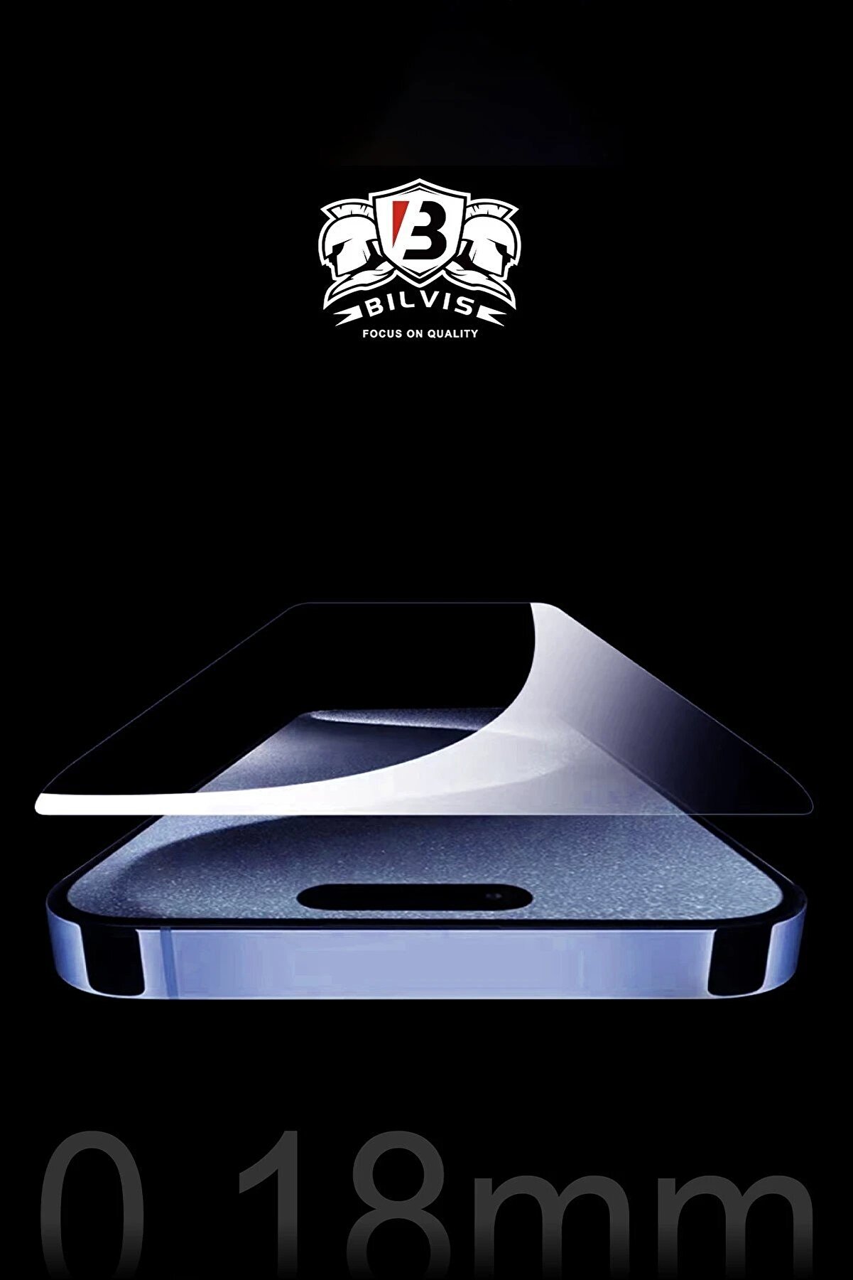 İphone 16 Pro Bi̇lvi̇s 0.18Mm Plus Uyumlu  Cam Ekran Koruyucu - Dropx9427-3605