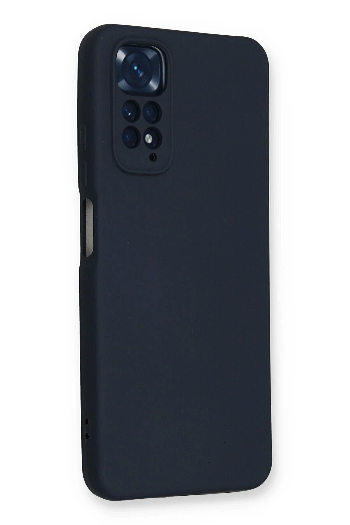 Xi̇aomi̇ Redmi̇ Note 11 Kılıf Nano İçi̇ Kadi̇fe Si̇li̇kon - Laci̇vert - Dropx7066-8936