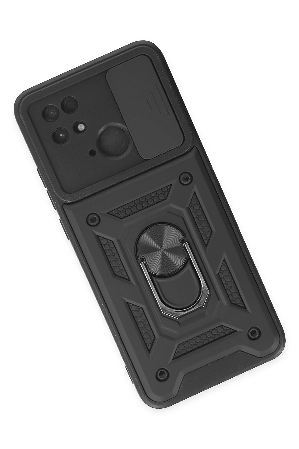 Xi̇aomi̇ Redmi̇ 10C Kılıf Pars Lens Yüzüklü Si̇li̇kon - Si̇yah - Dropx5706-7124