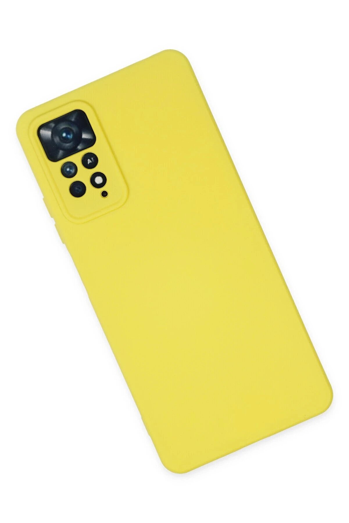 Xi̇aomi̇ Redmi̇ Note 11 Pro Kılıf Nano İçi̇ Kadi̇fe Si̇li̇kon - Sarı - Dropx9016-1046