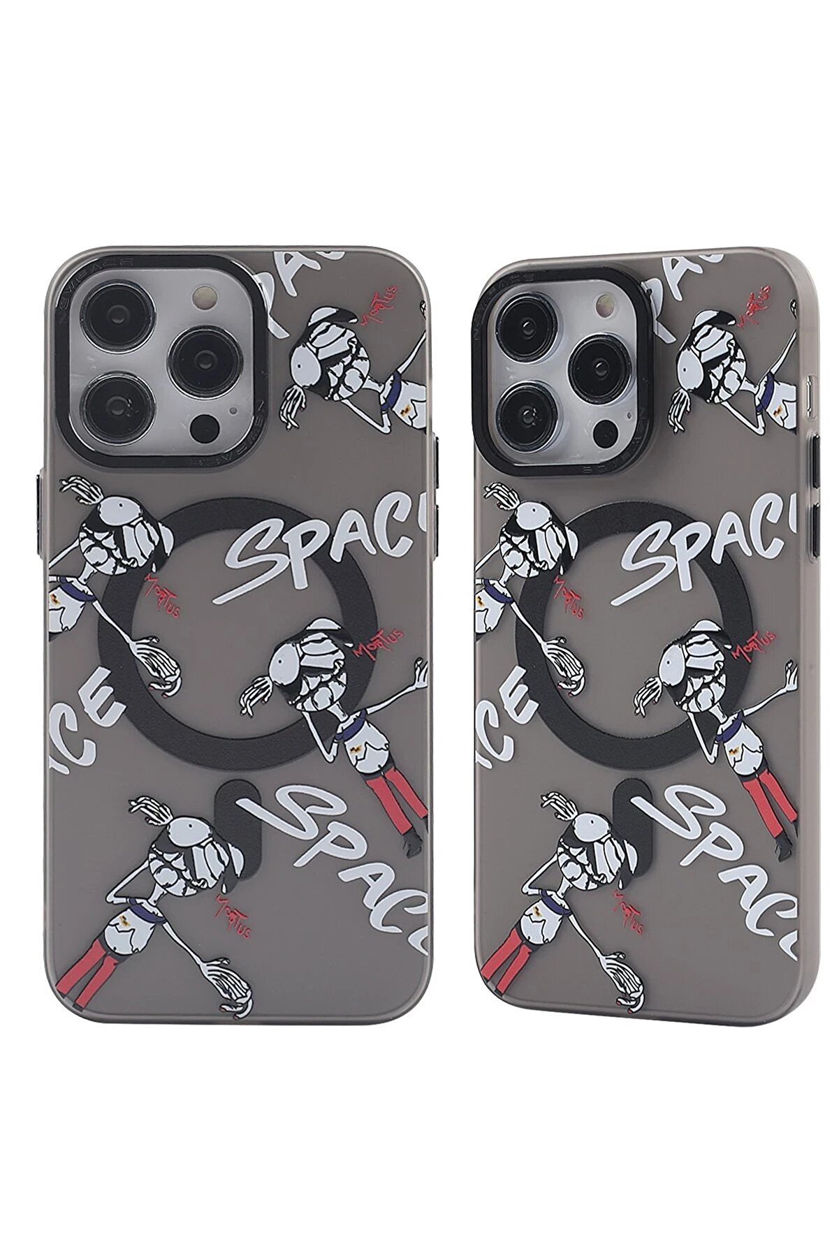 CepteToptan iPhone 14 Pro Max Kılıf Apollo Magneticsafe Desenli Kapak - Apollo Siyah - 3 - DROPX2085-6200