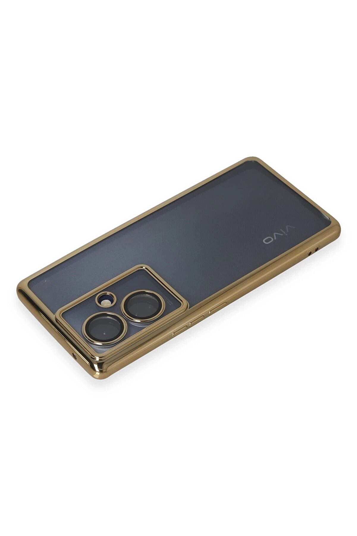 Vi̇vo V29 Li̇te Kılıf Lensli̇ Si̇li̇kon - Gold - Dropx3167-7056