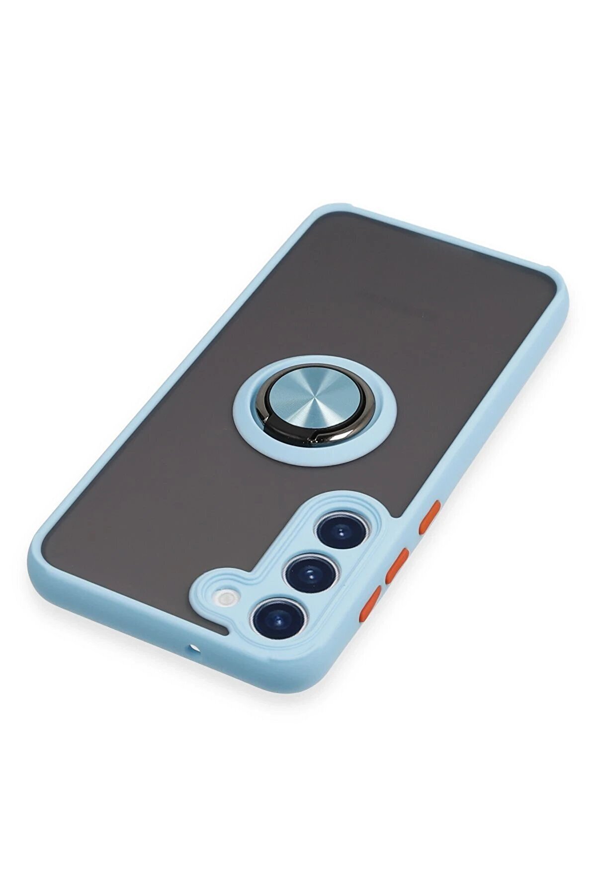 Samsung Galaxy S23 Plus Kılıf Montreal Yüzüklü Si̇li̇kon Kapak - Buz Mavi̇ - Dropx1842-5236