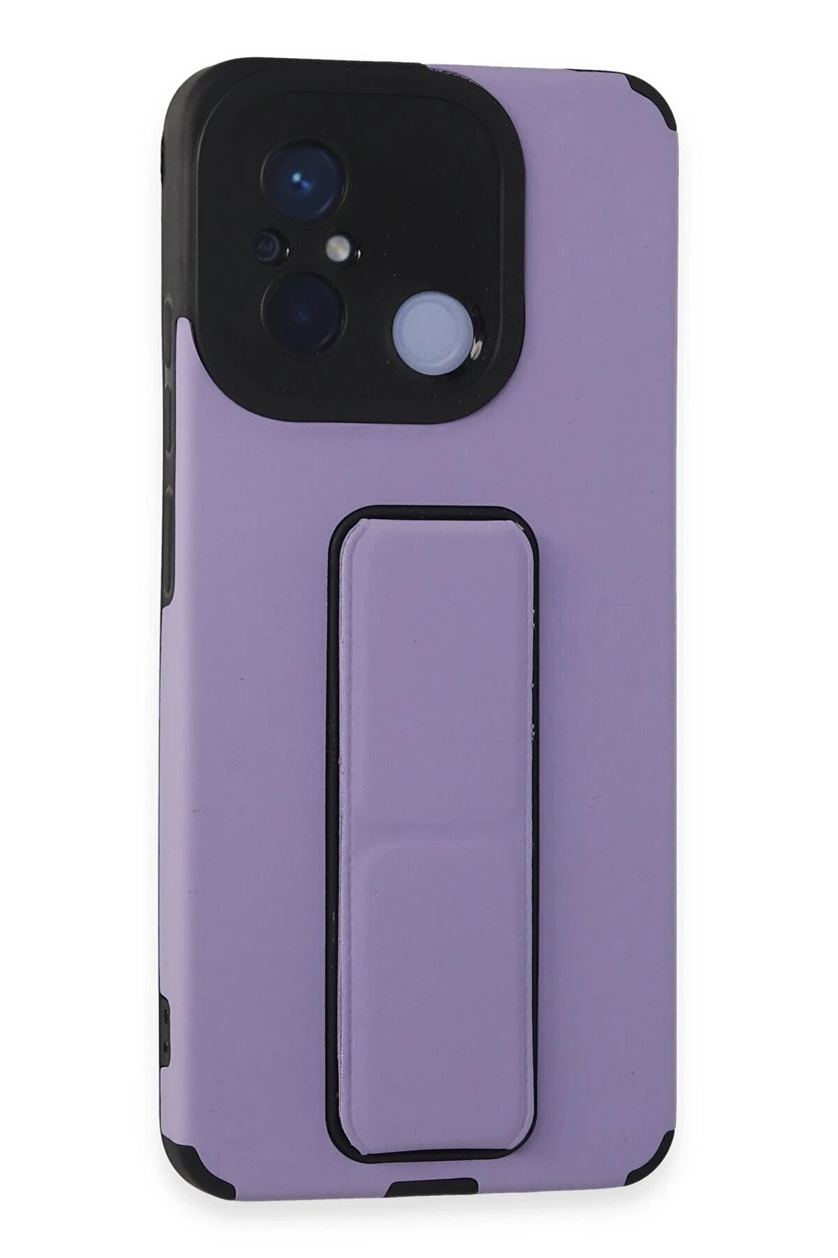 CepteToptan Xiaomi Redmi 12C Kılıf Mega Standlı Silikon - Lila - DROPX4607-3359