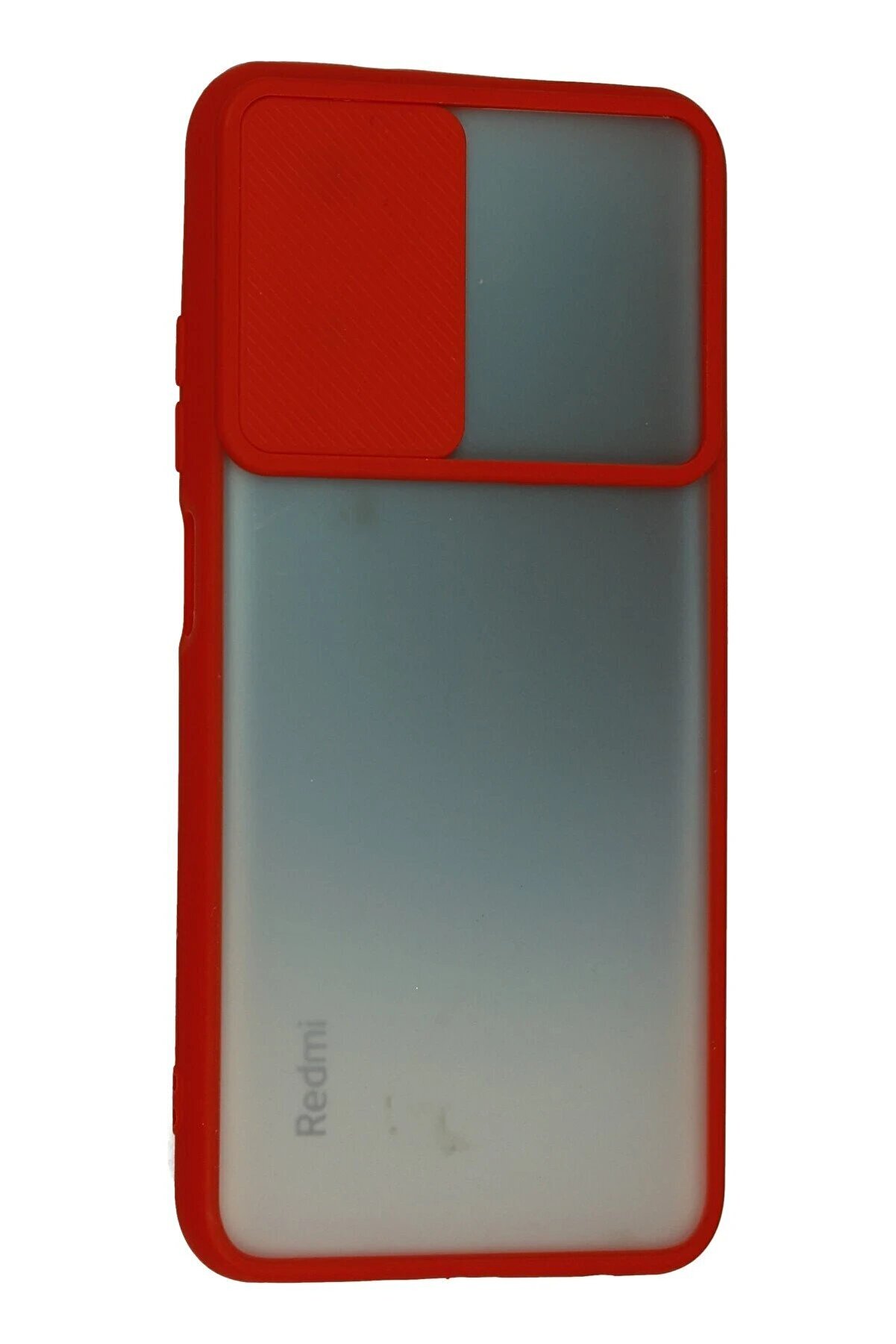 Xi̇aomi̇ Redmi̇ Note 10 Kılıf Palm Buzlu Kamera Sürgülü Si̇li̇kon - Kırmızı - Dropx2706-2608