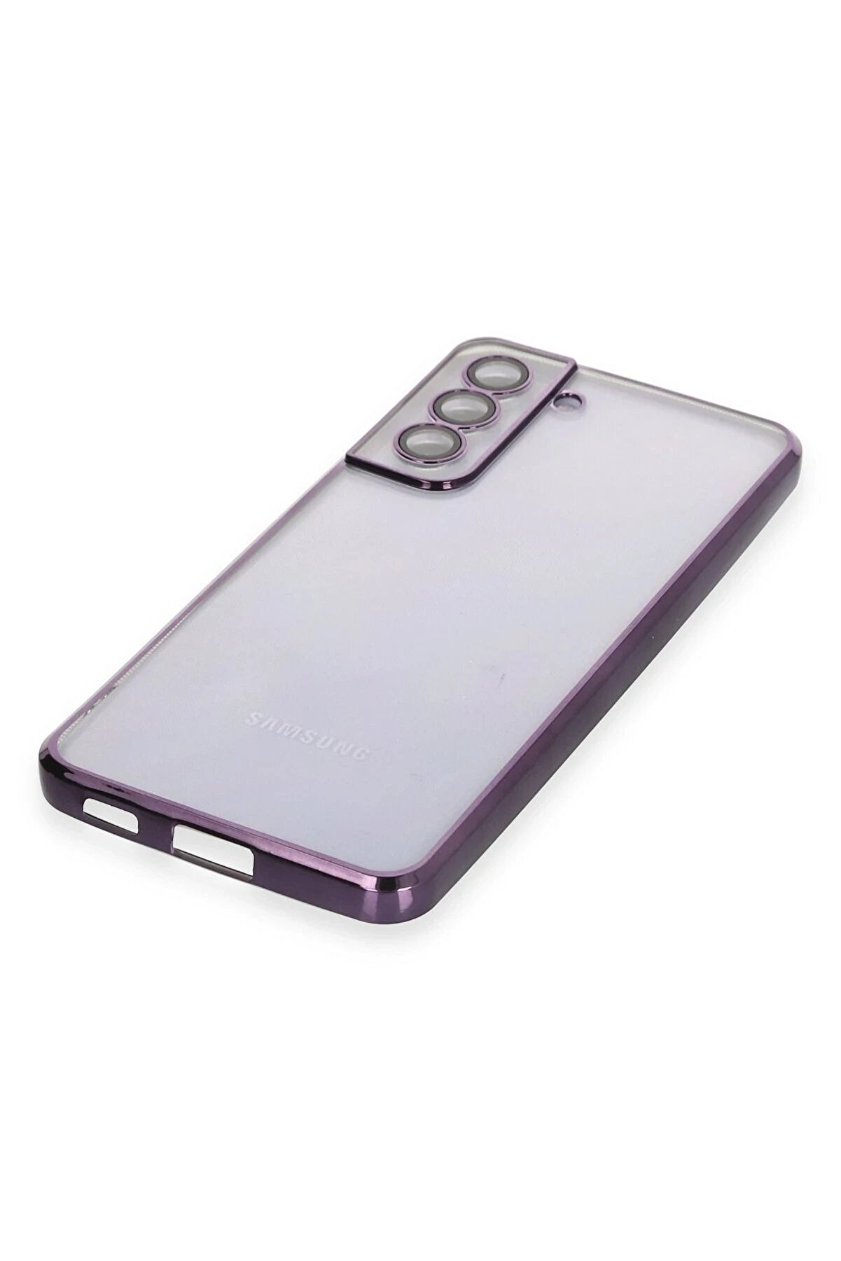 Samsung Galaxy S21 Fe Kılıf Lensli̇ Si̇li̇kon - Mor - Dropx5615-9974