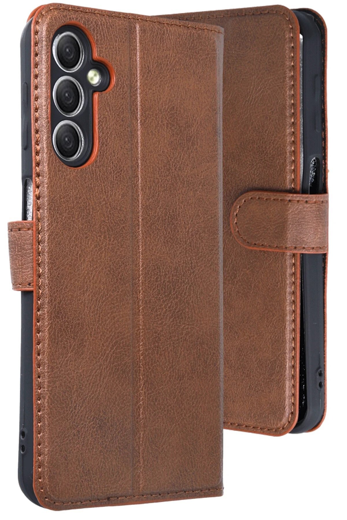 CepteToptan Samsung Galaxy A24 4G Kılıf Trend S Plus Kapaklı Kılıf - Taba - DROPX2595-8929