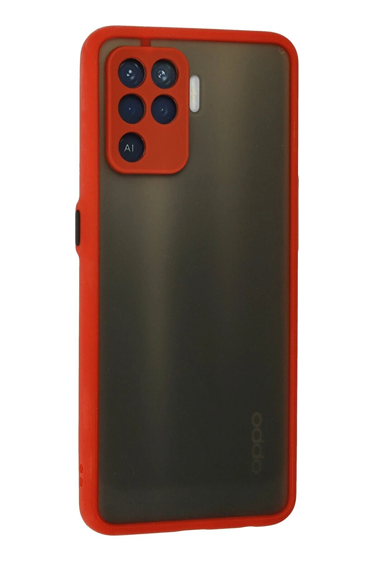 Oppo Reno 5 Li̇te Kılıf Montreal Si̇li̇kon Kapak - Kırmızı - Dropx6092-5584
