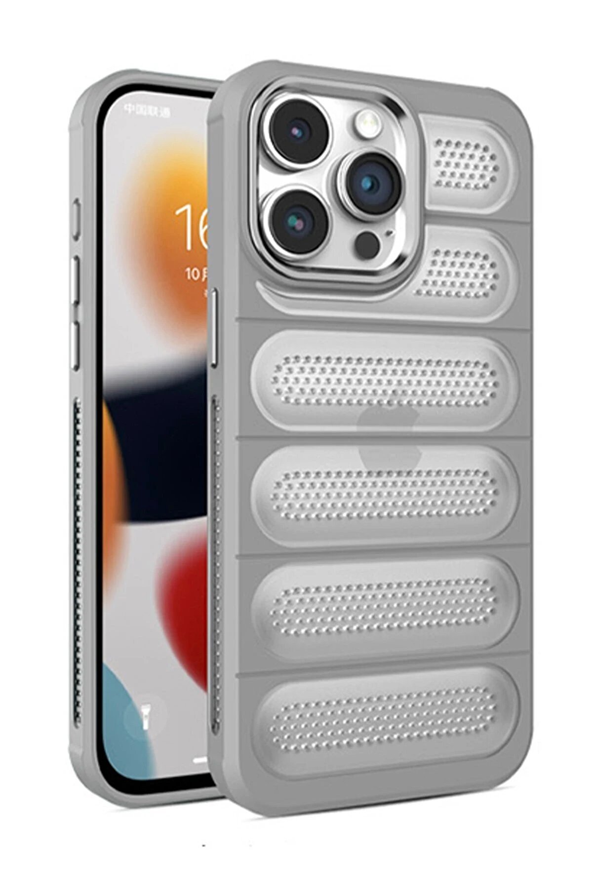 CepteToptan iPhone 14 Pro Kılıf Airmax Silikon Kapak - Titan Gri - DROPX3140-9141