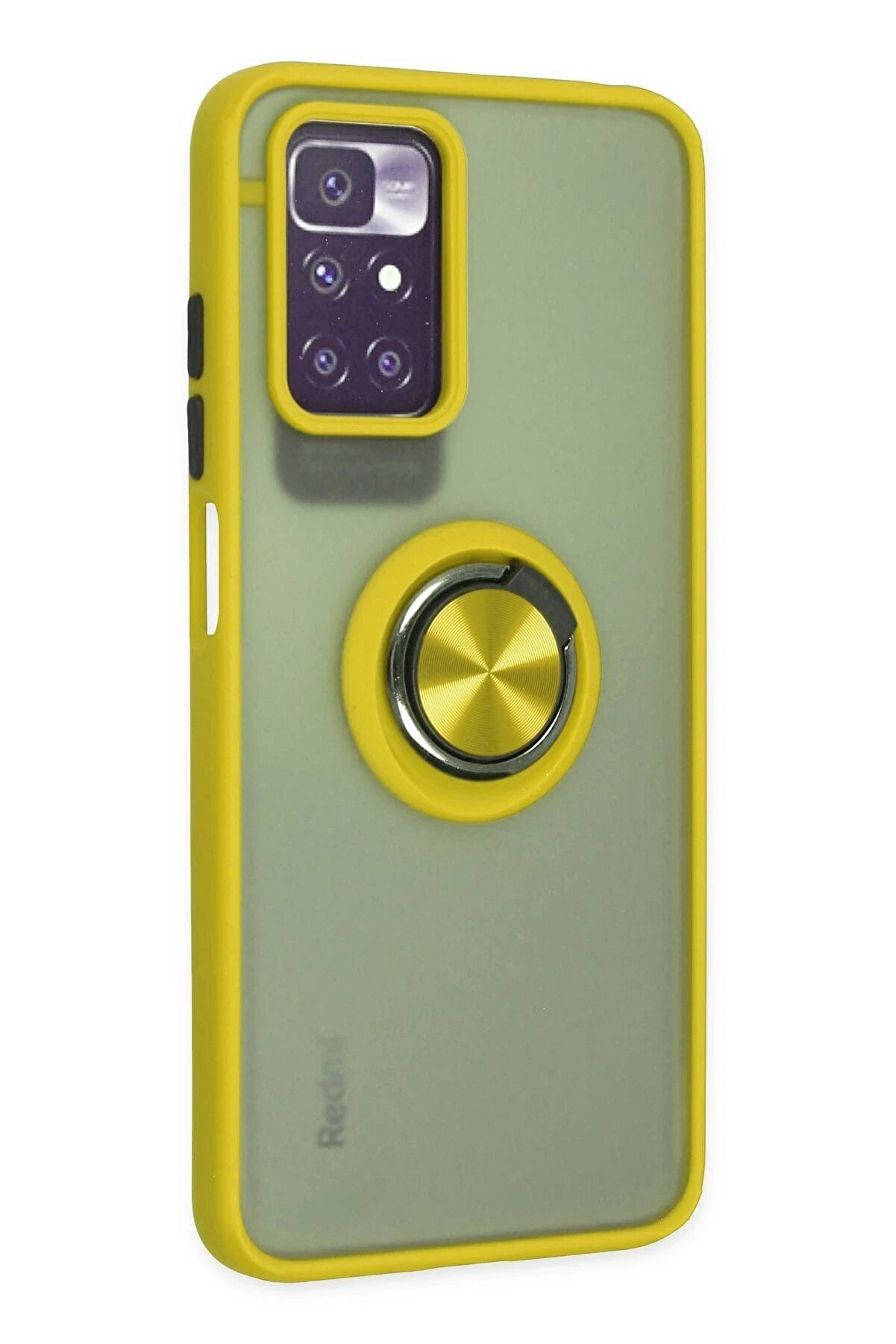 Xi̇aomi̇ Redmi̇ 10 2022 Kılıf Montreal Yüzüklü Si̇li̇kon Kapak - Sarı - Dropx2790-2324