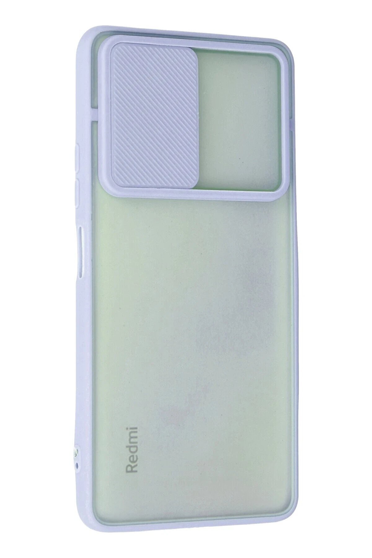 Xi̇aomi̇ Redmi̇ Note 10 Pro Kılıf Palm Buzlu Kamera S&uuml;rg&uuml;l&uuml; Si̇li̇kon - Li̇la - Dropx3036-7731