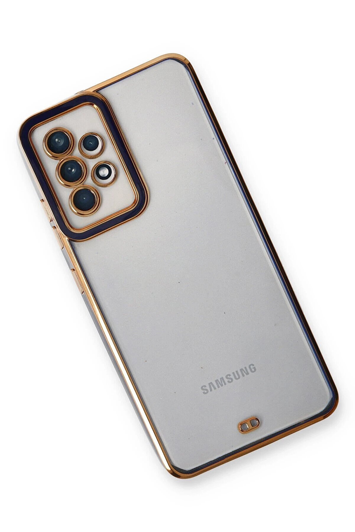 Samsung Galaxy A53 5G Kılıf Li̇va Lens Si̇li̇kon - Mavi̇ - Dropx5213-4184