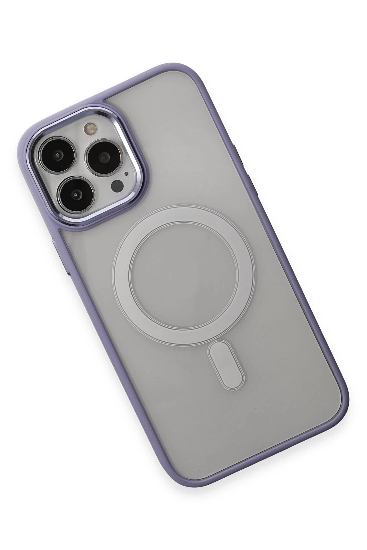 İphone 15 Pro Max Kılıf Room Magneti̇csafe Si̇li̇kon - Li̇la - Dropx8517-2626