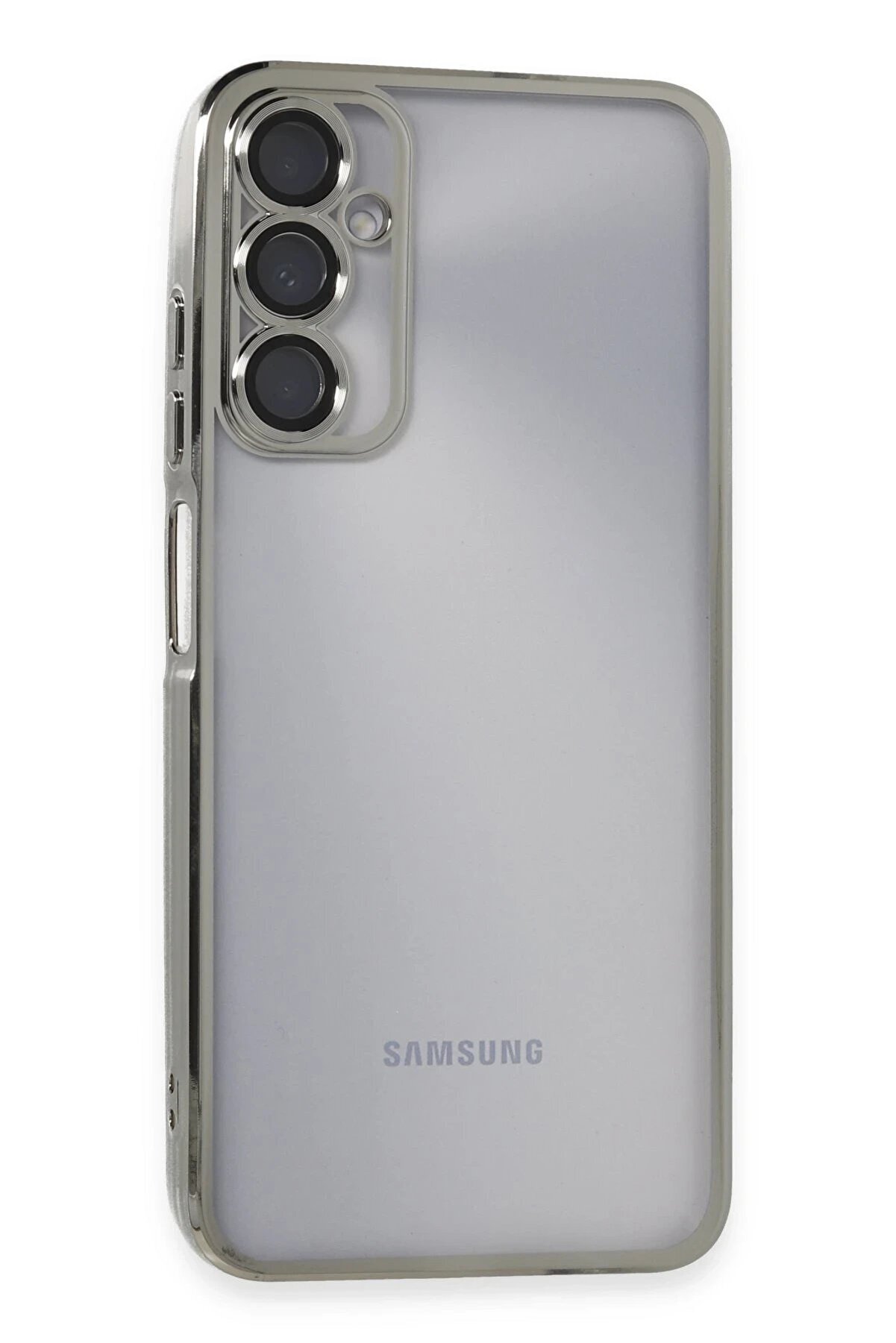 CepteToptan Samsung Galaxy A05S Kılıf Lensli Silikon - Gümüş - DROPX5013-7884