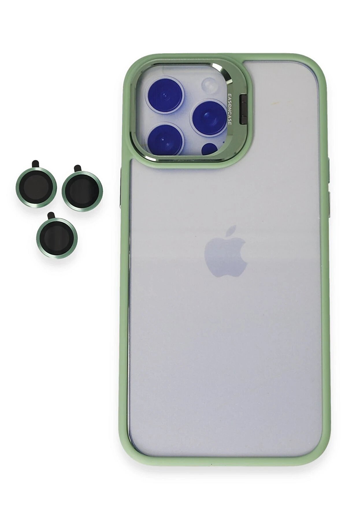 CepteToptan iPhone 15 Pro Max Kılıf Roblox Lens Standlı Kapak - Yeşil - DROPX1811-8035