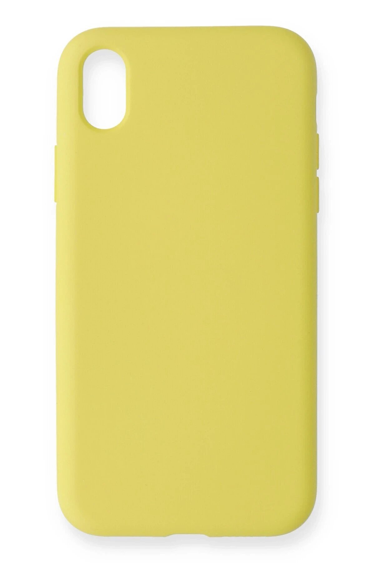 CepteToptan iPhone XR Kılıf Nano içi Kadife Silikon - Sarı - DROPX7869-8150