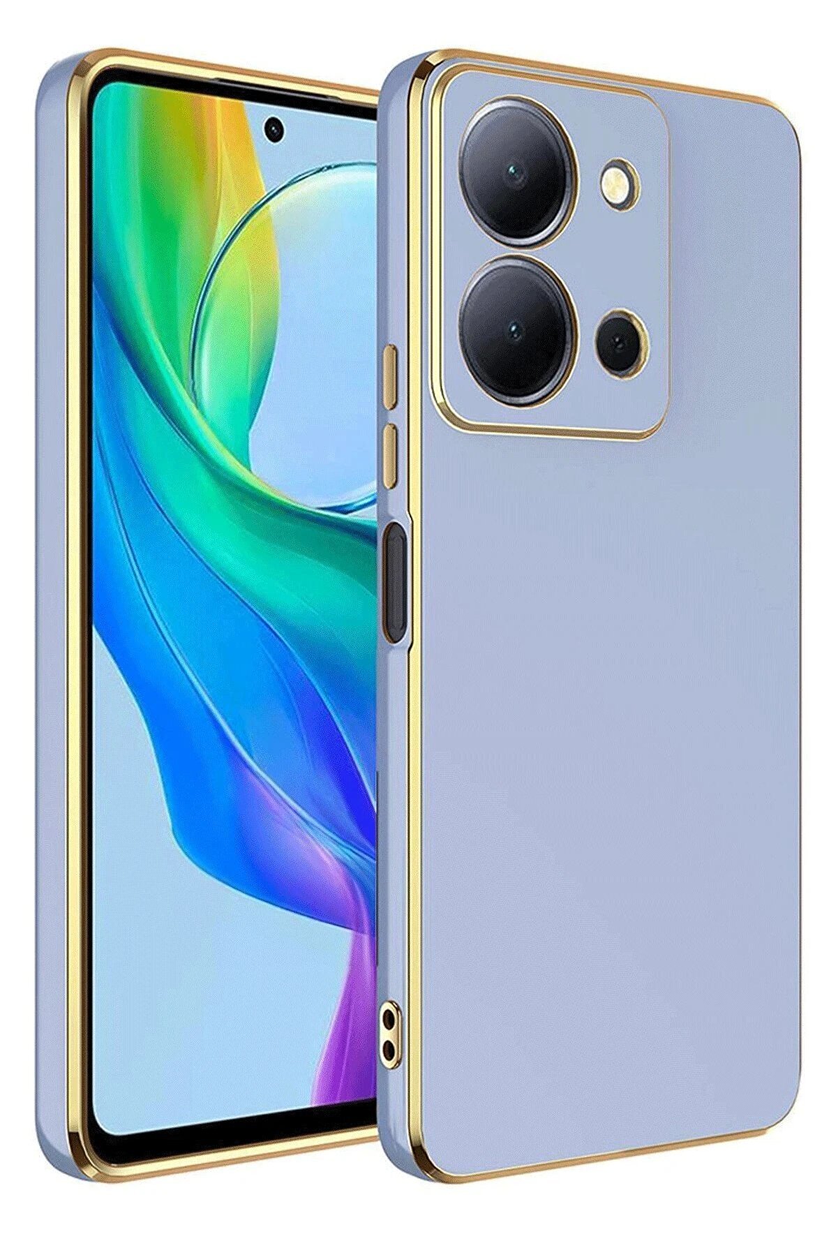 Vi̇vo Y36 Kılıf Volet Si̇li̇kon - Mavi̇ - Dropx7911-7789