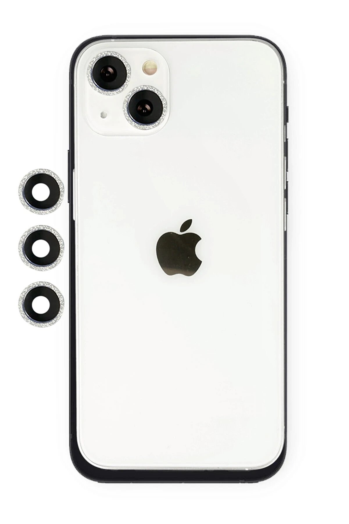 CepteToptan iPhone 14 Shine Kamera Lens - Gümüş - DROPX5708-6287