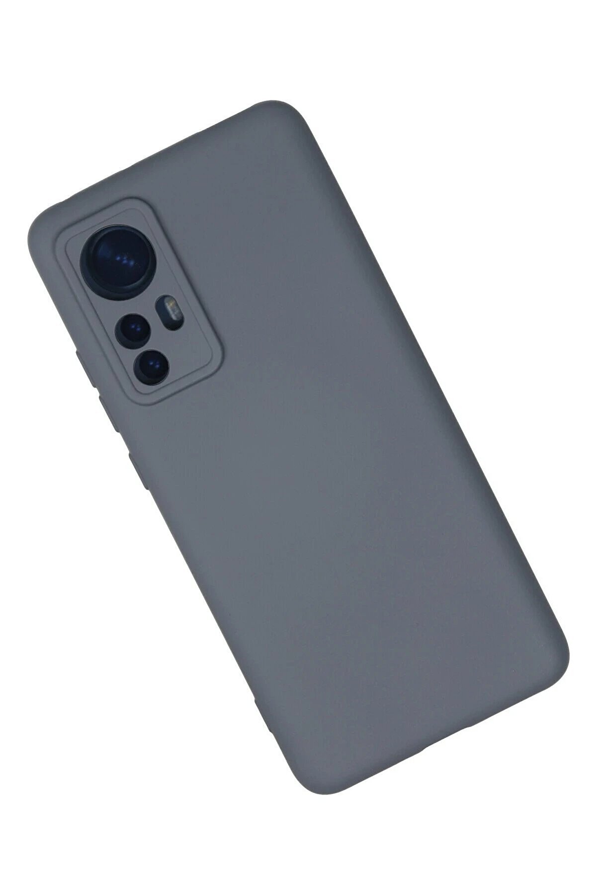 Xi̇aomi̇ Mi̇ 12 Kılıf Nano İçi̇ Kadi̇fe Si̇li̇kon - Gri̇ - Dropx1104-9521