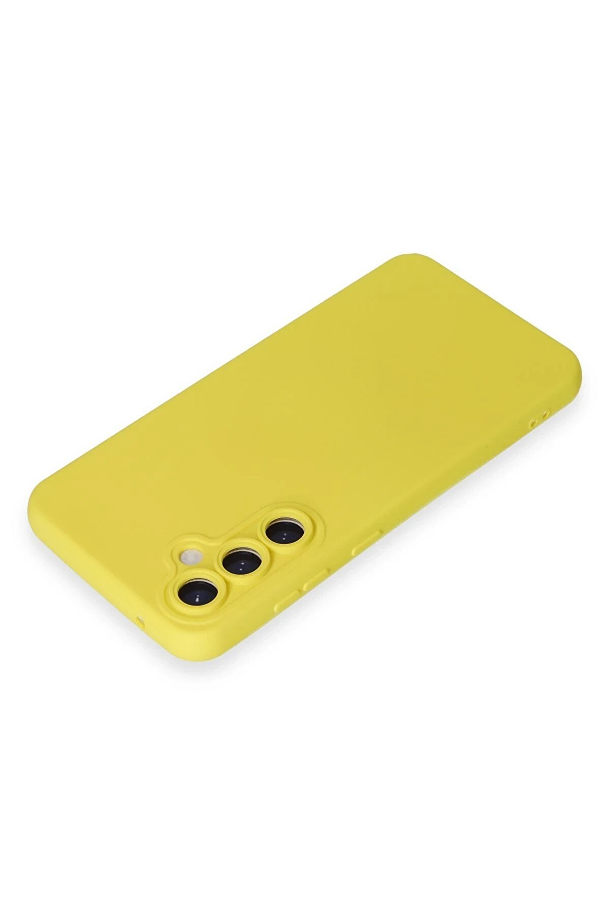 Samsung Galaxy S24 Kılıf Nano İçi̇ Kadi̇fe Si̇li̇kon - Sarı - Dropx7764-9749