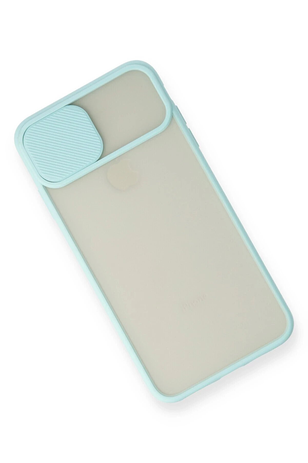 İphone X Kılıf Palm Buzlu Kamera Sürgülü Si̇li̇kon - Turkuaz - Dropx5291-8338