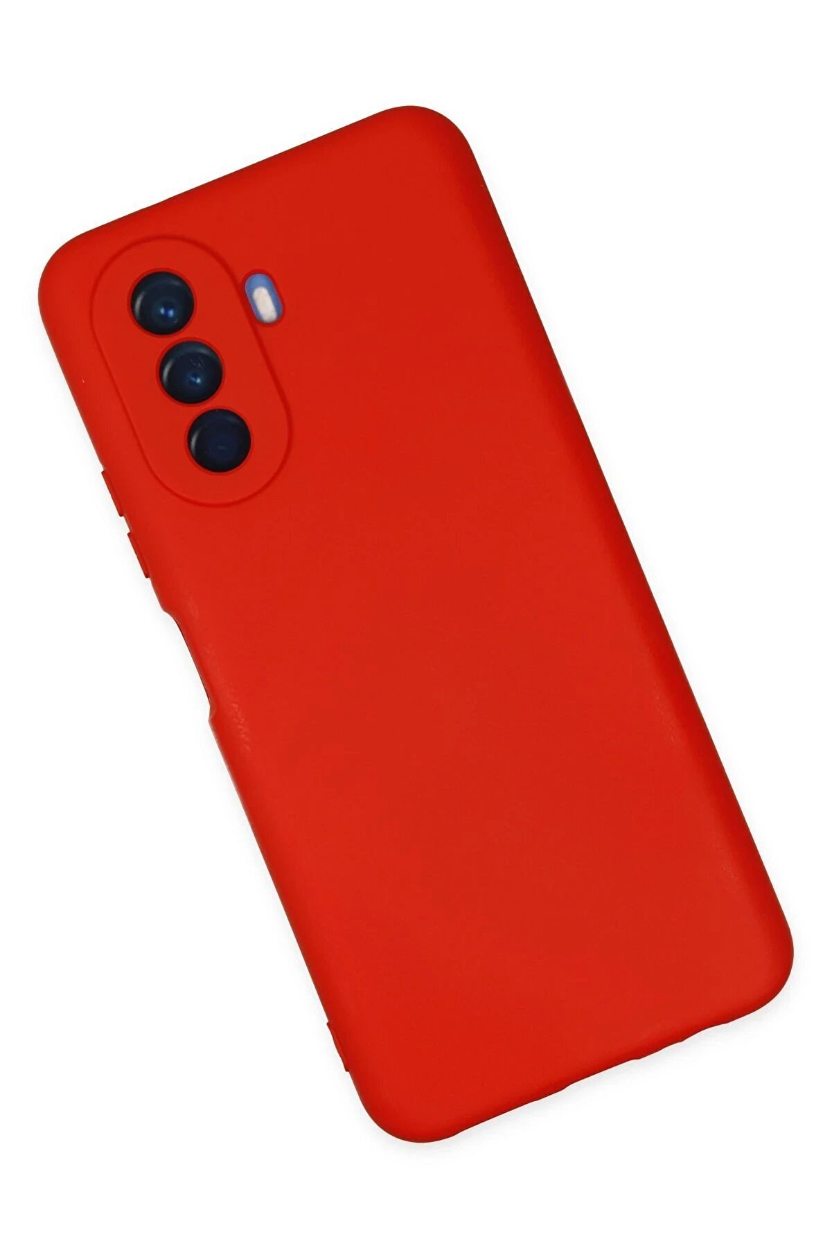 Huawei̇ Nova Y70 Kılıf Nano İ&ccedil;i̇ Kadi̇fe Si̇li̇kon - Kırmızı - Dropx4000-6215