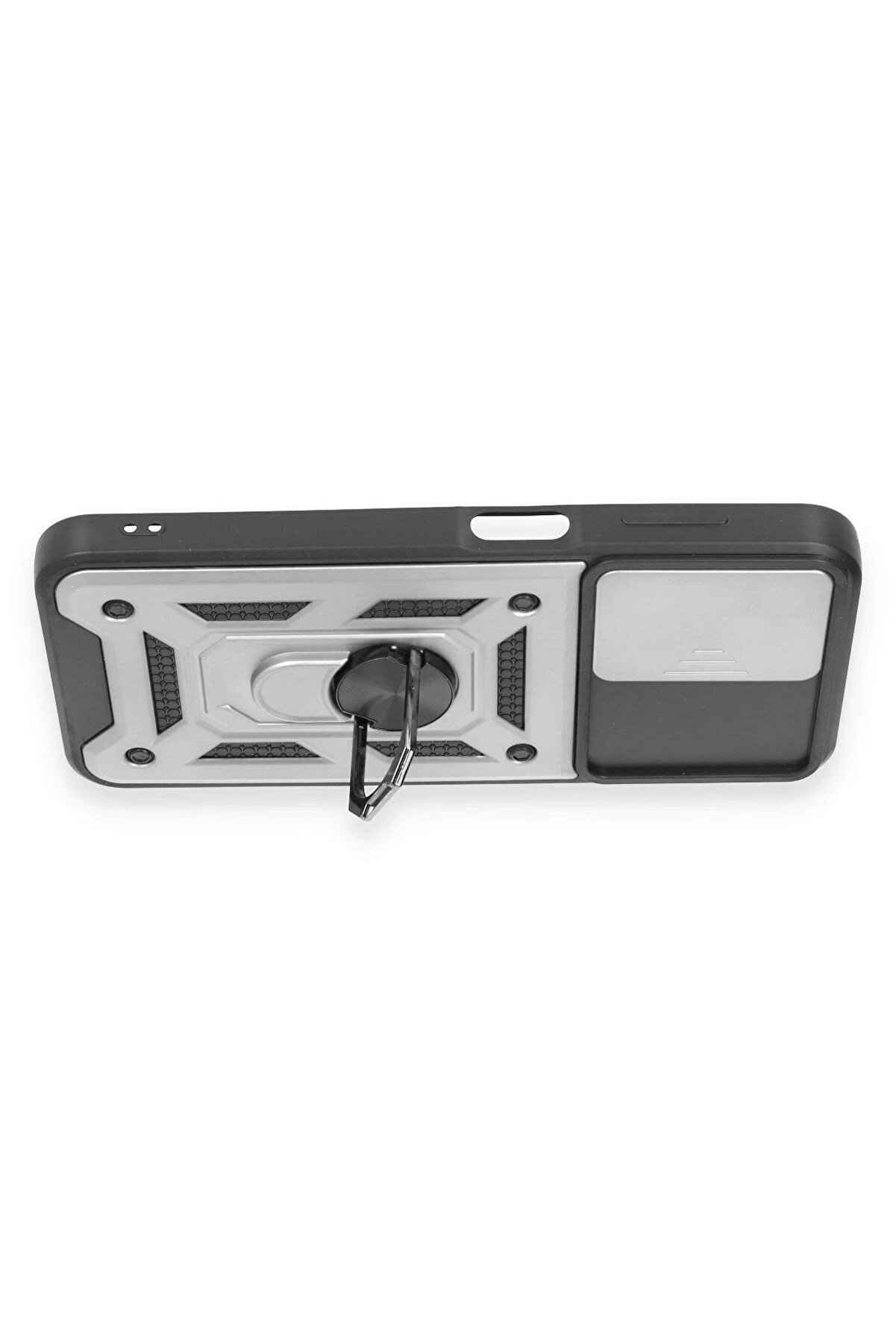 Samsung Galaxy M14 5G Kılıf Pars Lens Yüzüklü Si̇li̇kon - Gümüş - Dropx4694-1836