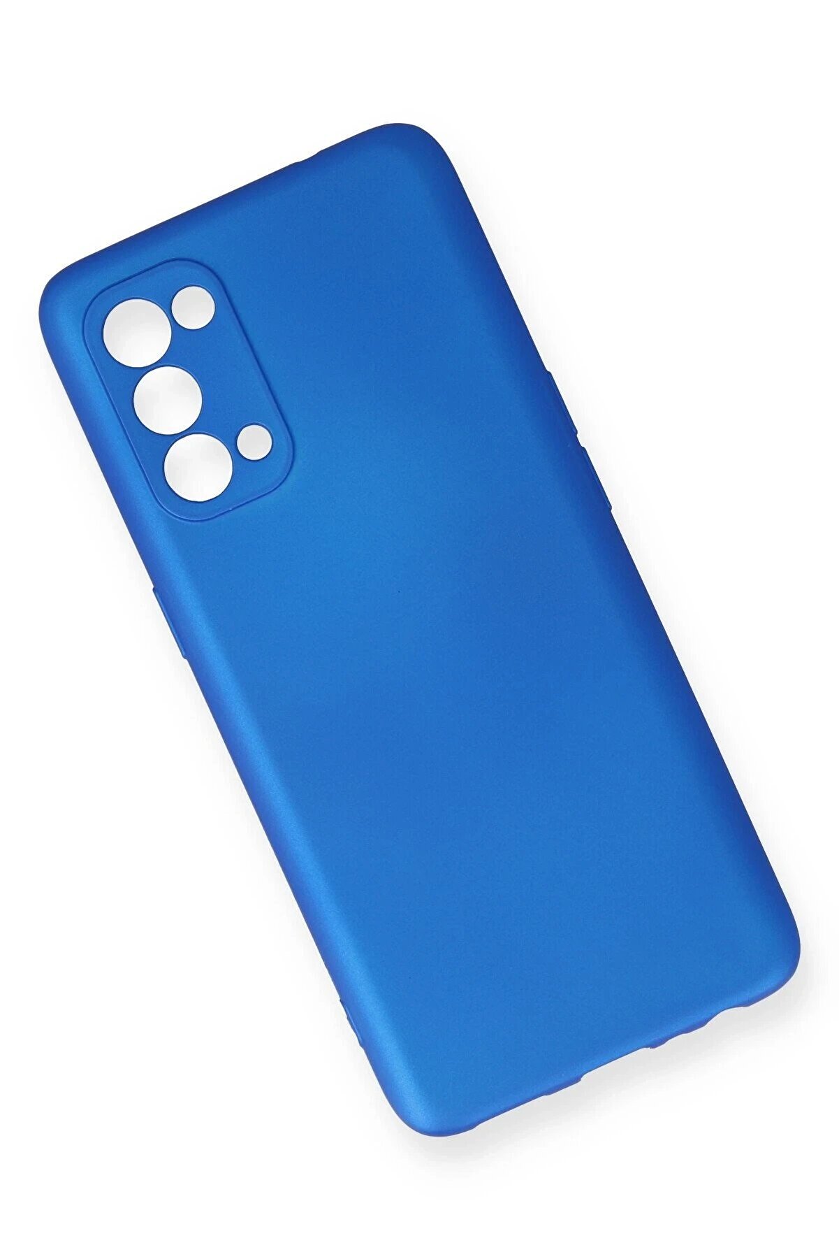 Newface Oppo Reno 5 Kılıf Fi̇rst Si̇li̇kon - Mavi̇