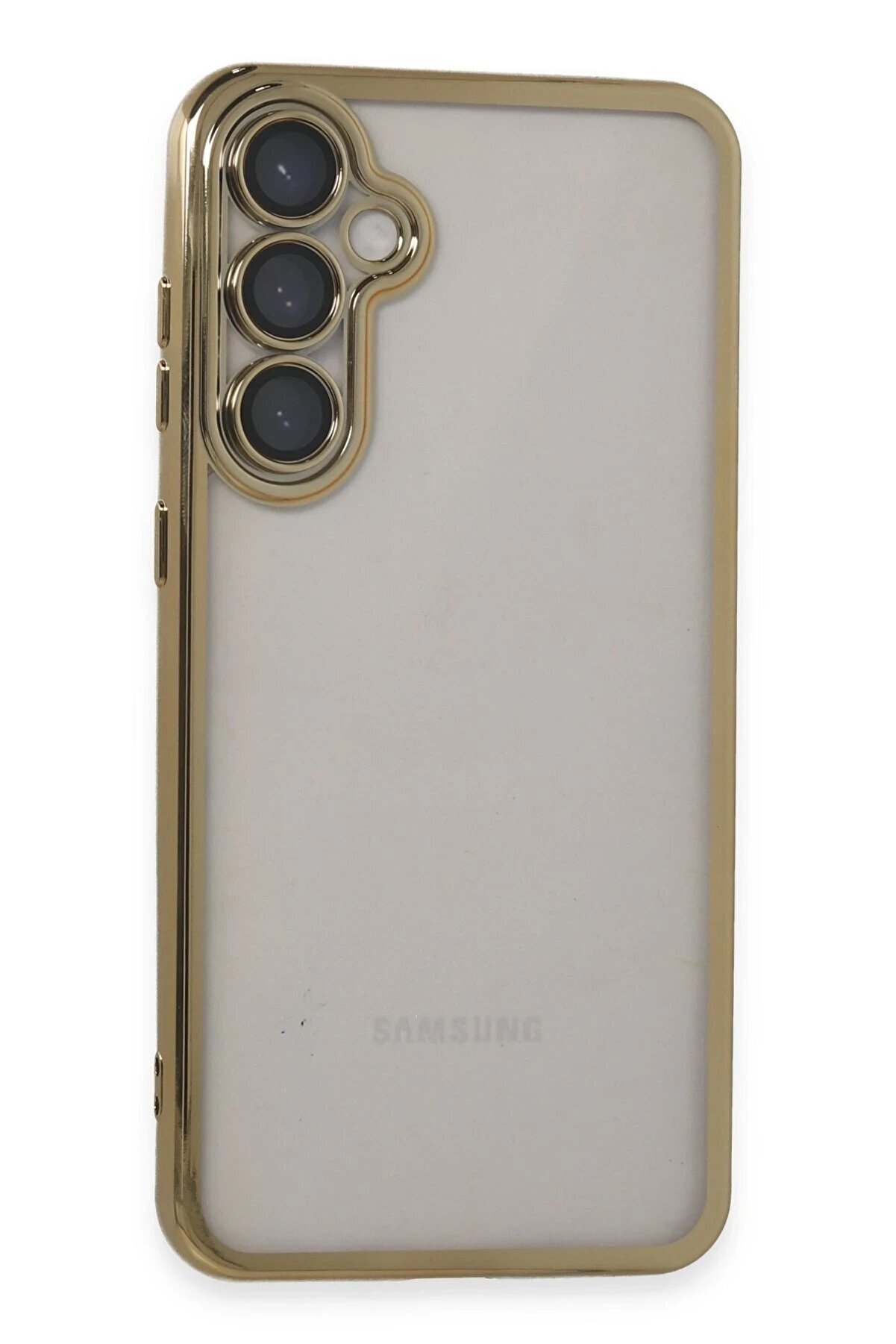 CepteToptan Samsung Galaxy S23 FE Kılıf Lensli Silikon - Gold - DROPX8720-3506