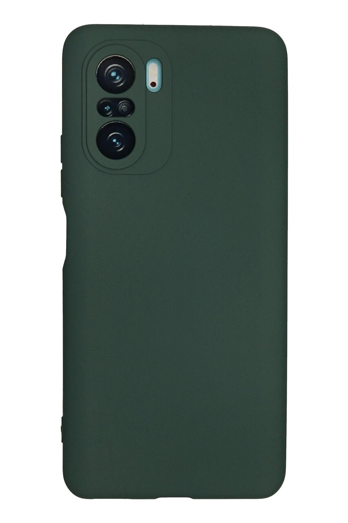 CepteToptan Xiaomi Poco F3 Kılıf Nano içi Kadife Silikon - Koyu Yeşil - DROPX7201-5408