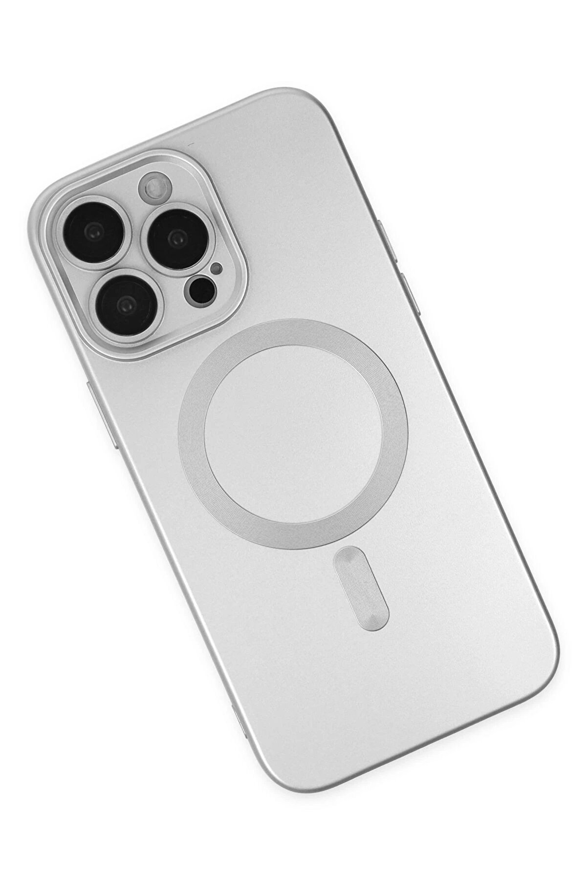 İphone 13 Pro Max Kılıf Moshi̇ Lens Magneti̇csafe Si̇li̇kon - Gümüş - Dropx8847-1472