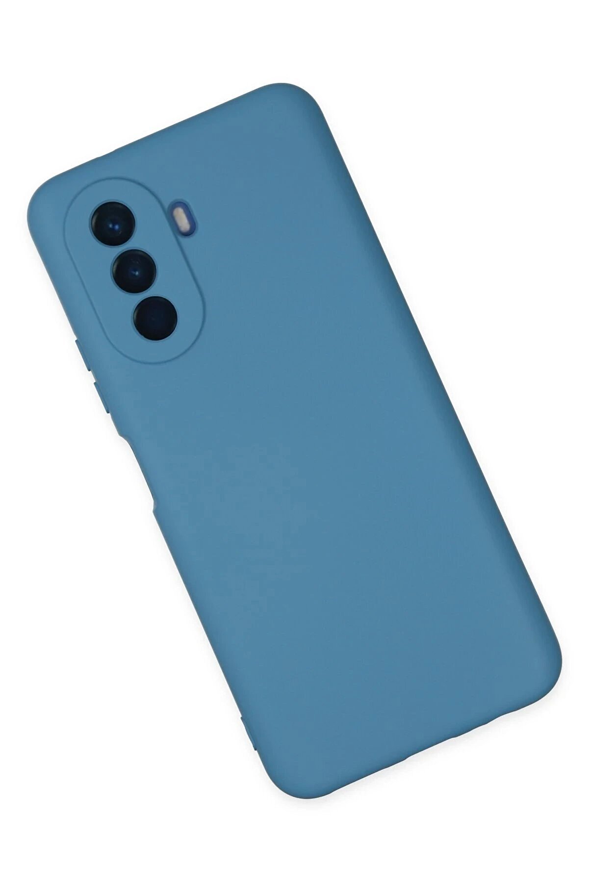 Huawei̇ Nova Y70 Kılıf Nano İçi̇ Kadi̇fe Si̇li̇kon - Mavi̇ - Dropx5655-3556