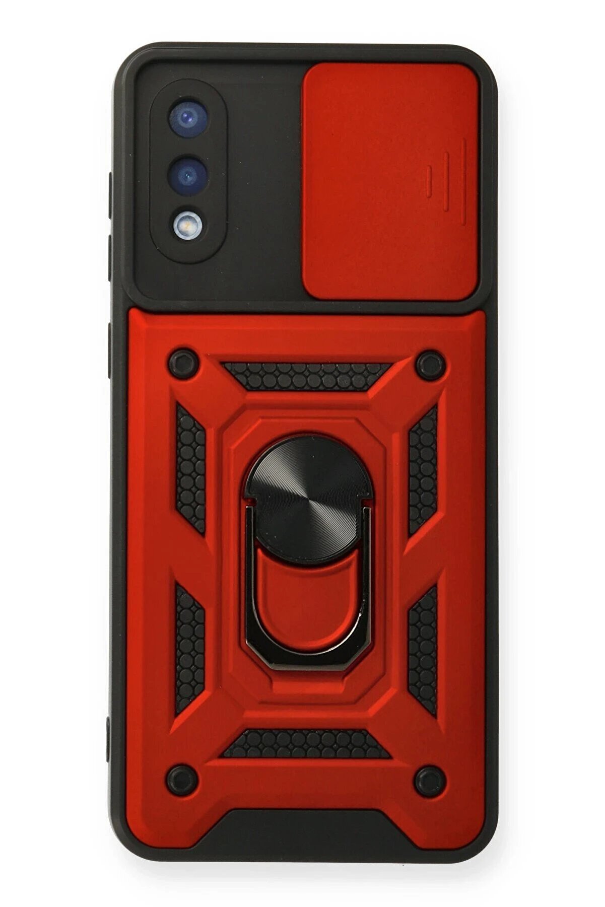 CepteToptan Samsung Galaxy A02 Kılıf Pars Lens Y&uuml;z&uuml;kl&uuml; Silikon - Kırmızı - DROPX4973-5584