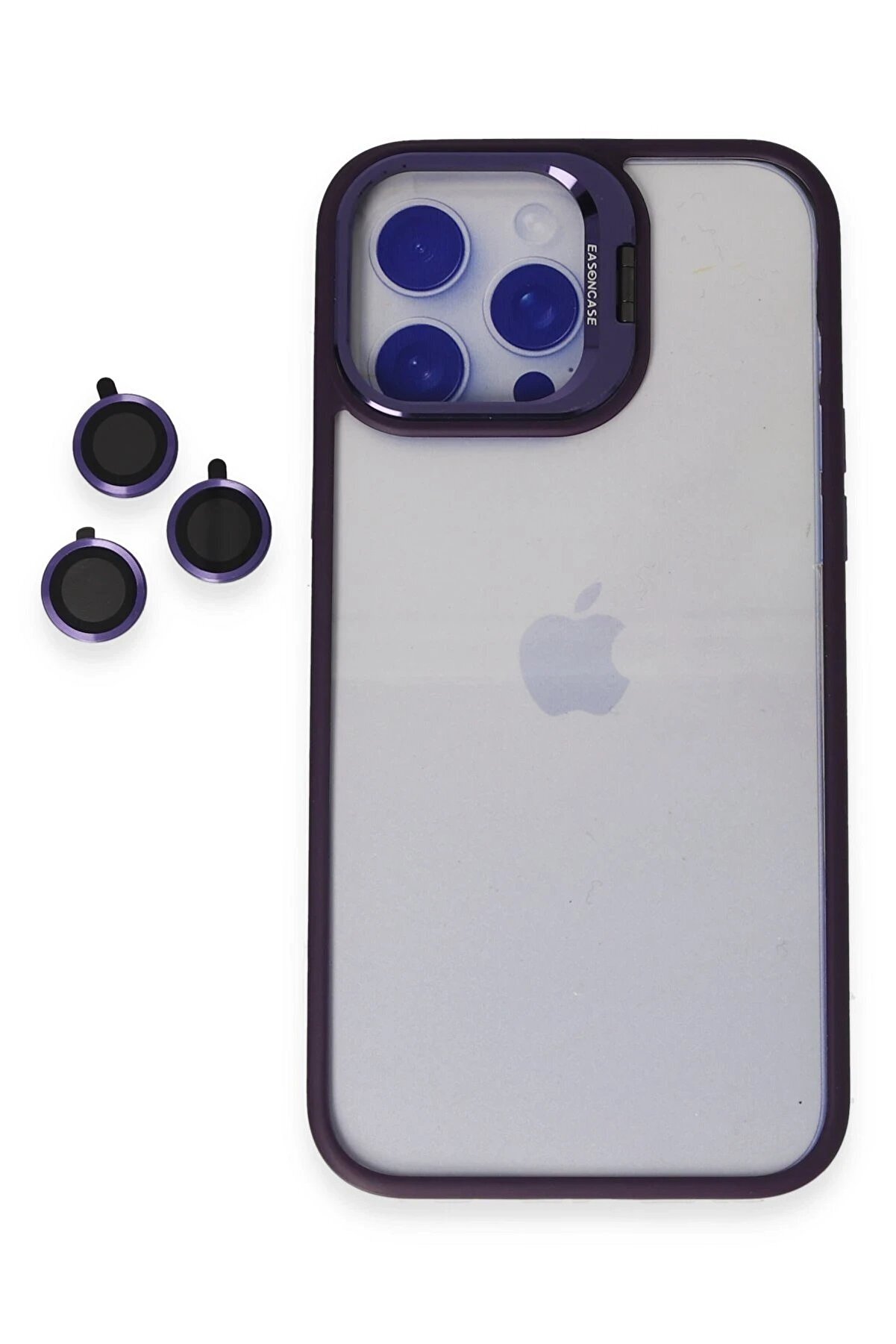 CepteToptan iPhone 14 Pro Kılıf Roblox Lens Standlı Kapak - Derin Mor - DROPX5505-7438